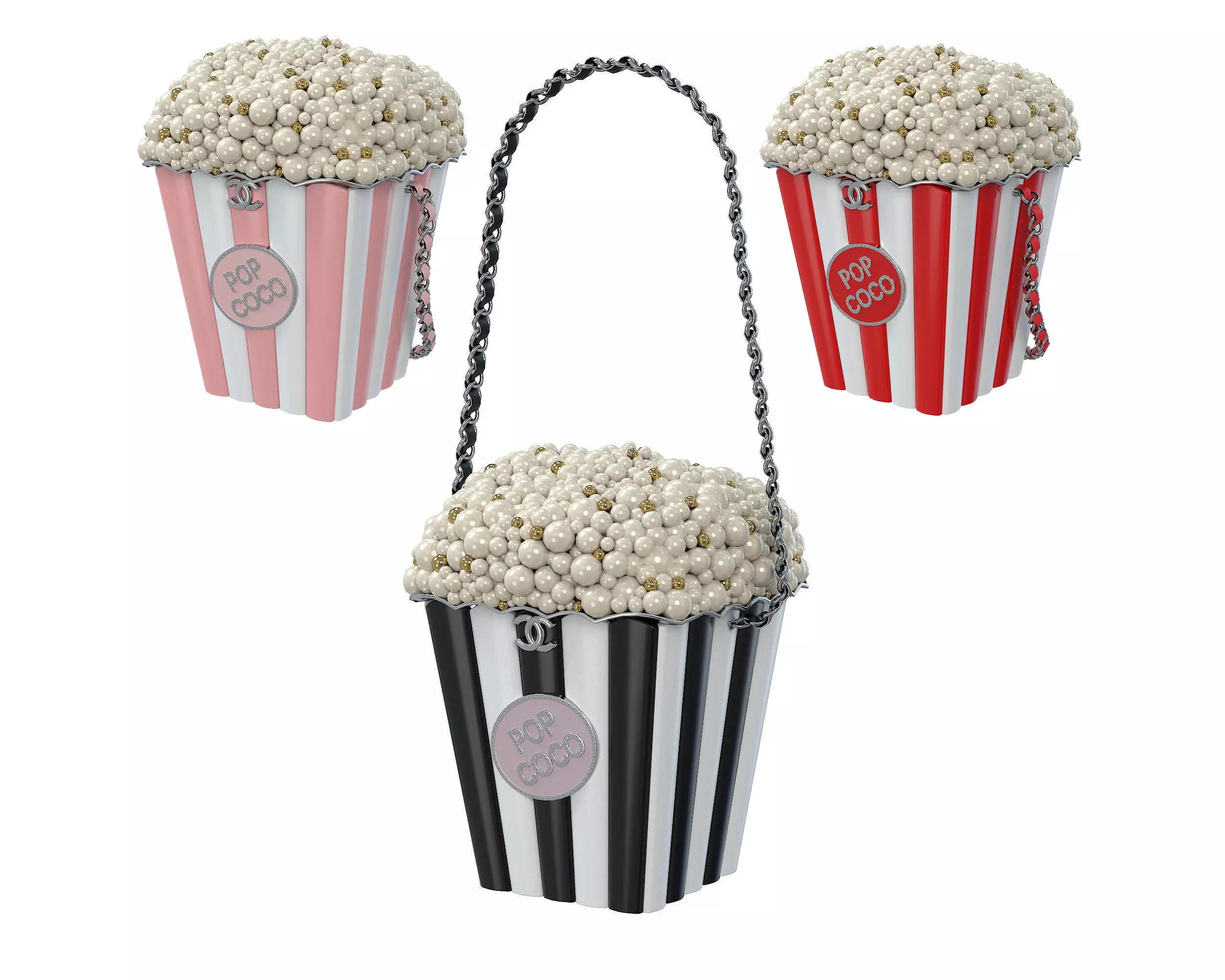 Pop Coco Bag Low-poly 3D model_0