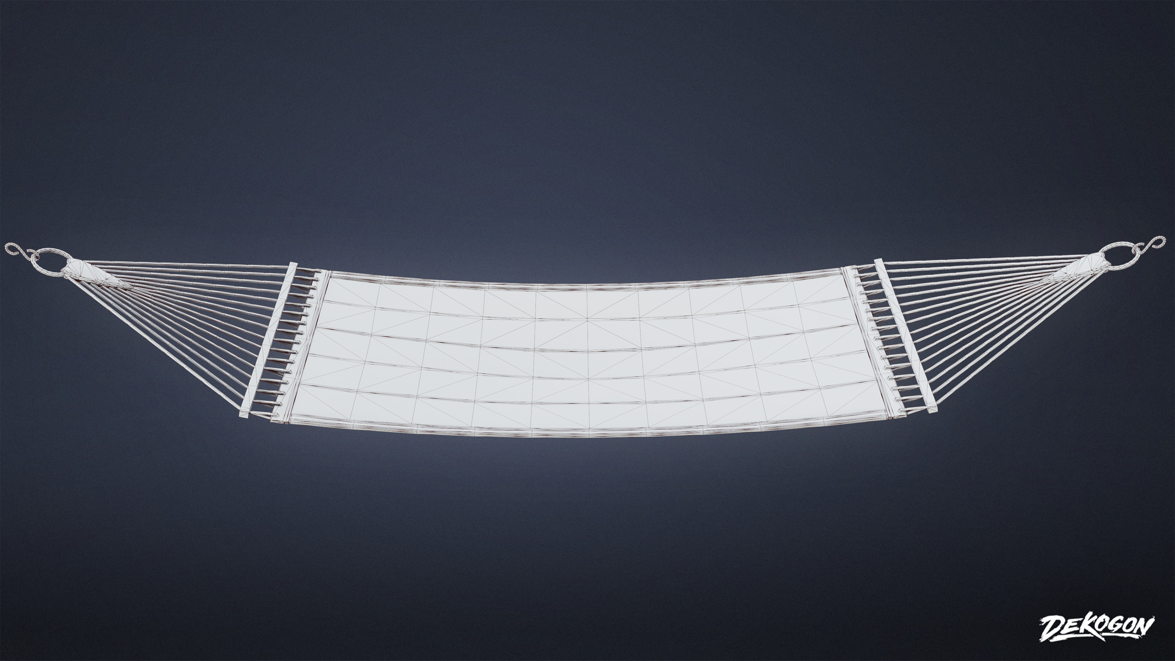 CAMPING - Hammock 01 - LOW POLY Low-poly 3D model_8