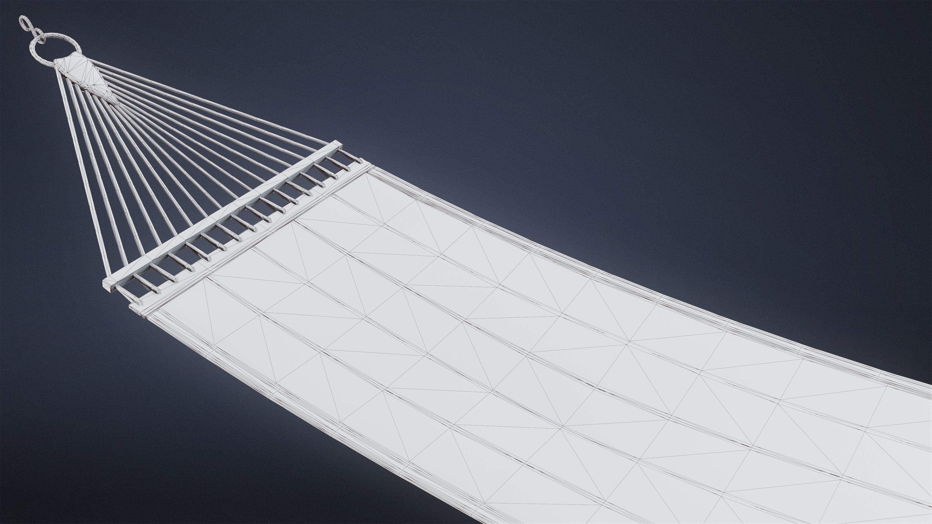 CAMPING - Hammock 01 - LOW POLY Low-poly 3D model_6