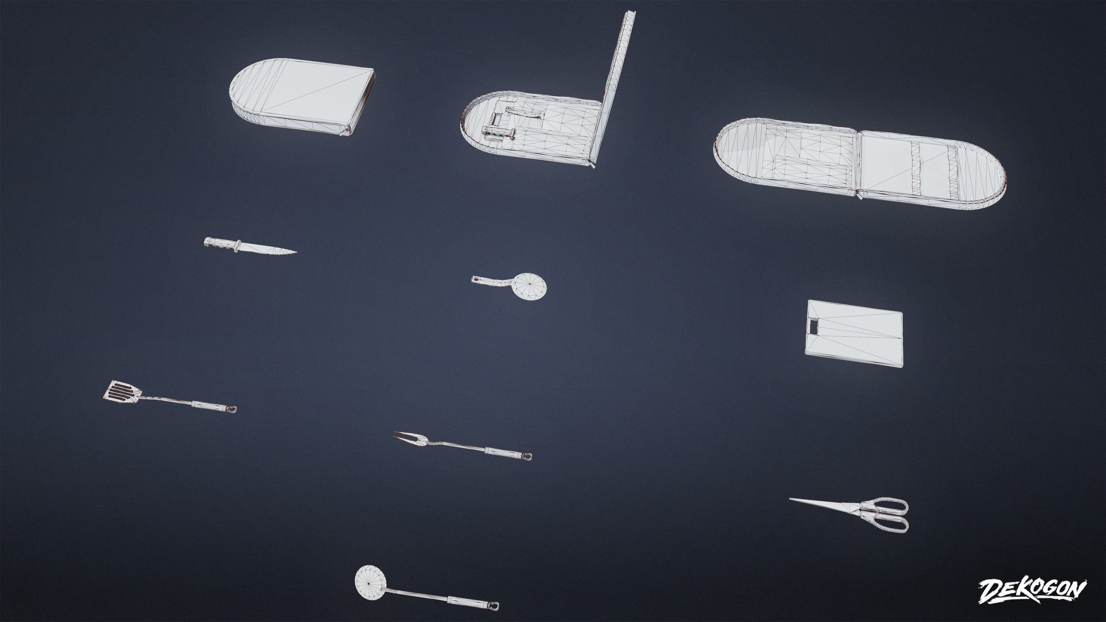 CAMPING - Utensils Kit 01 - LOW POLY Low-poly 3D model_14