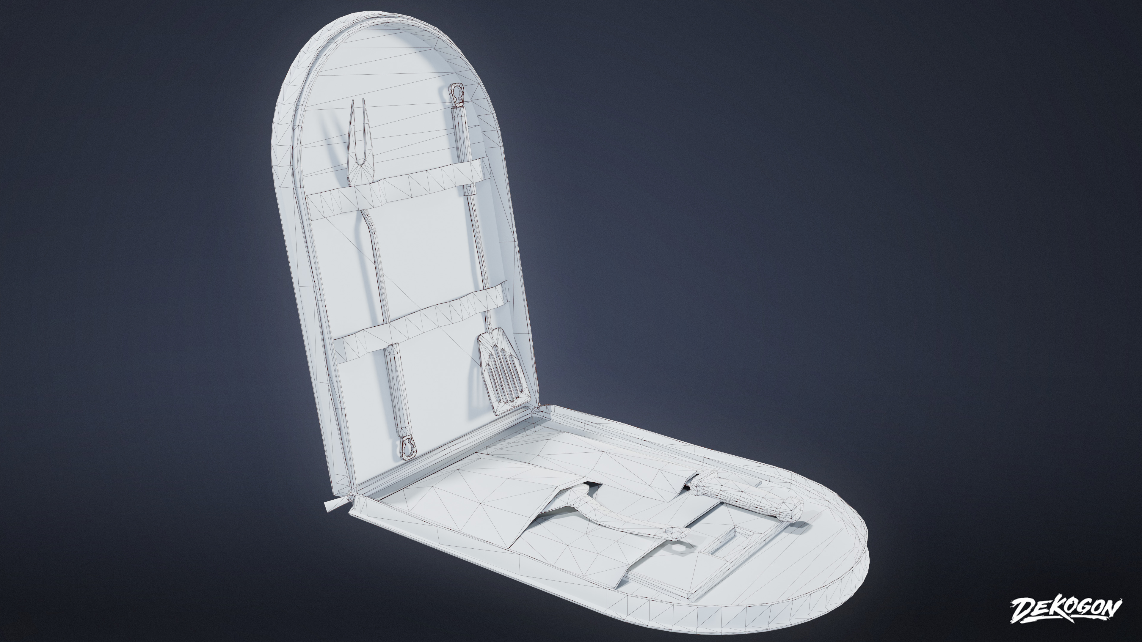 CAMPING - Utensils Kit 01 - LOW POLY Low-poly 3D model_15