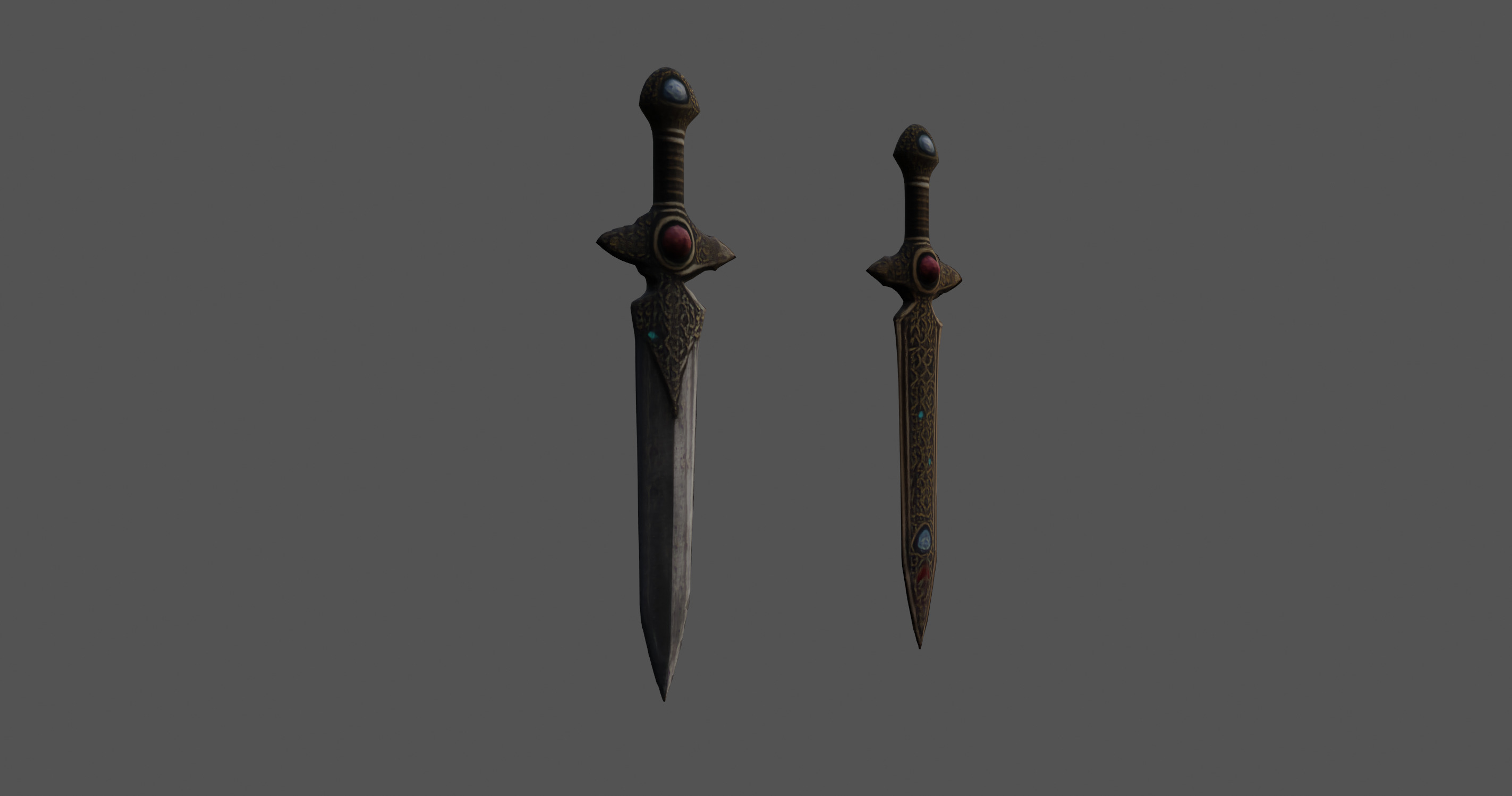 Twin Ceremonial Daggers 3D model_3