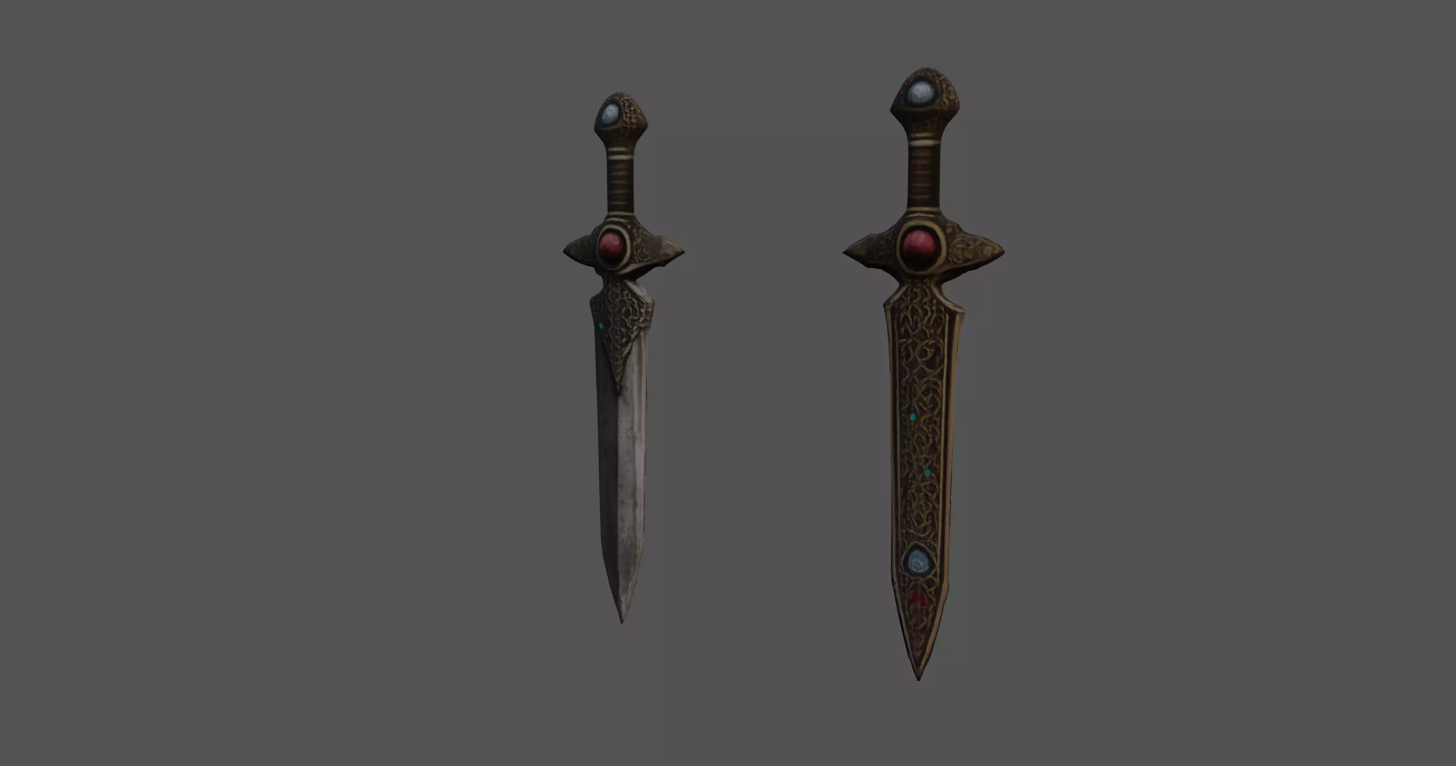 Twin Ceremonial Daggers 3D model_0