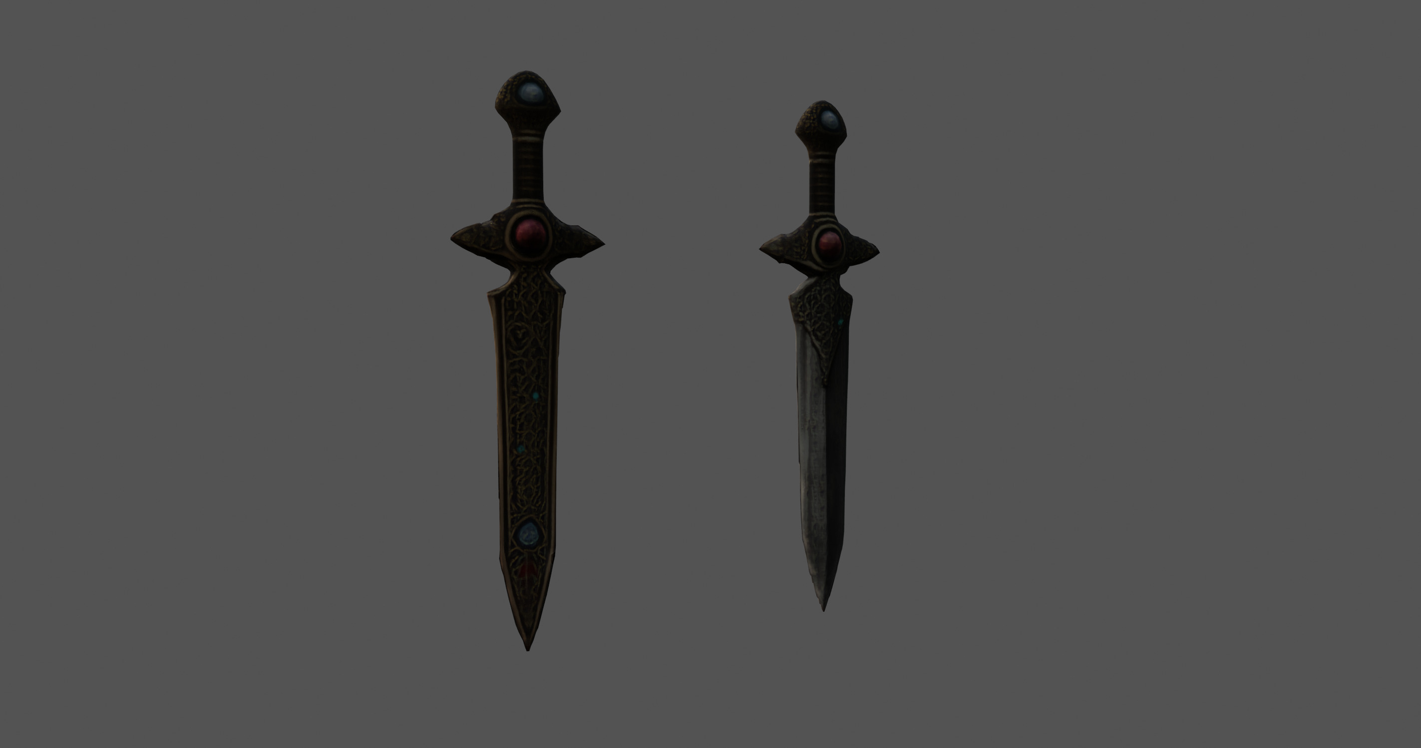Twin Ceremonial Daggers 3D model_4