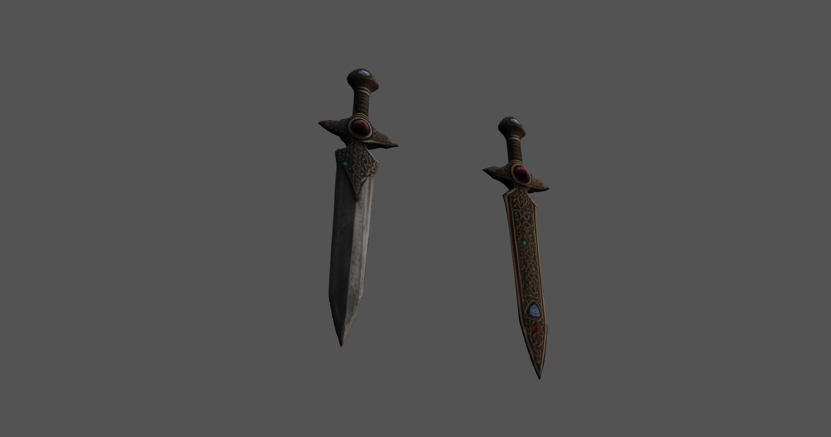Twin Ceremonial Daggers 3D model_6