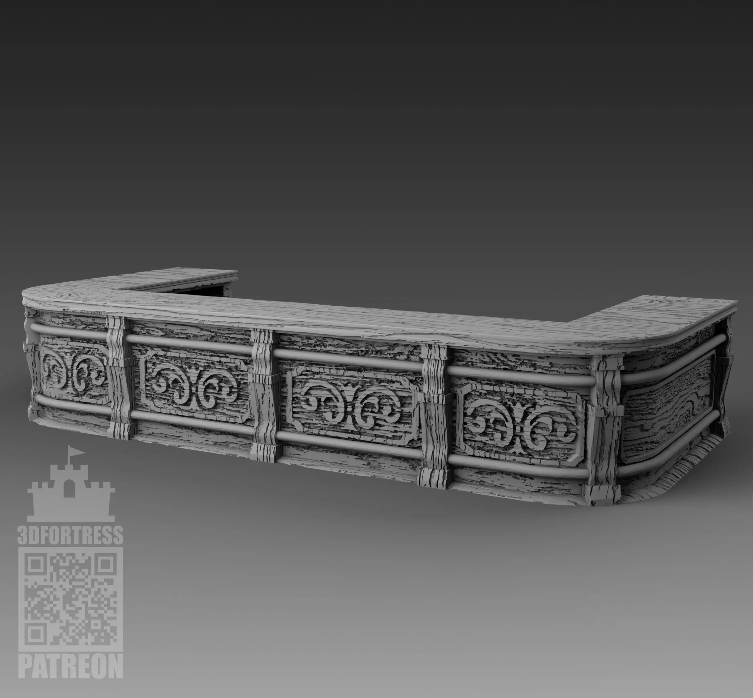 The bar counter 3D print model