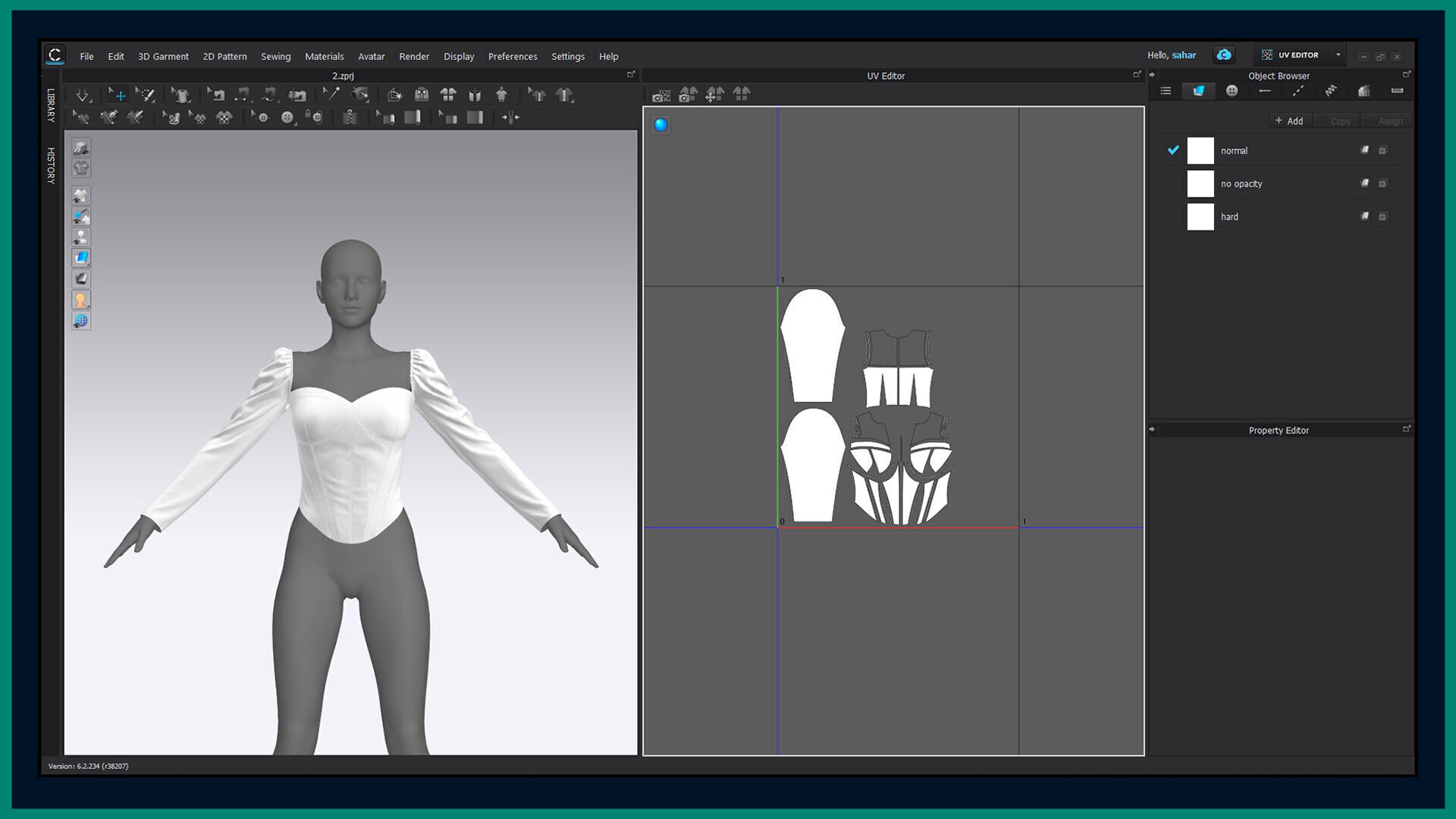 5 female blouse 3D model_9