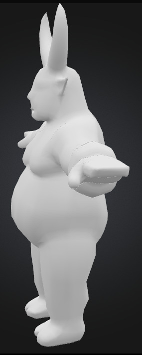 Humanoid beast 11 Low-poly 3D model_3