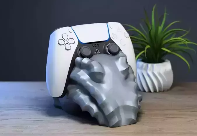 abstract robot form Ps5 controller stand 3D print model