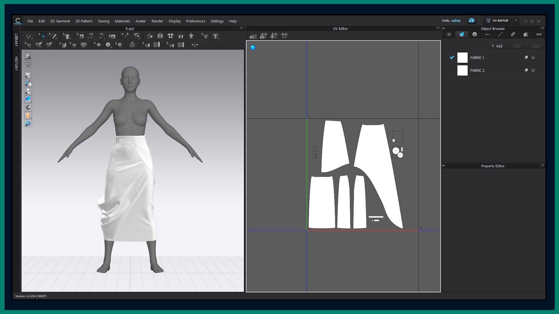 6 female classic skirt 3D model_9