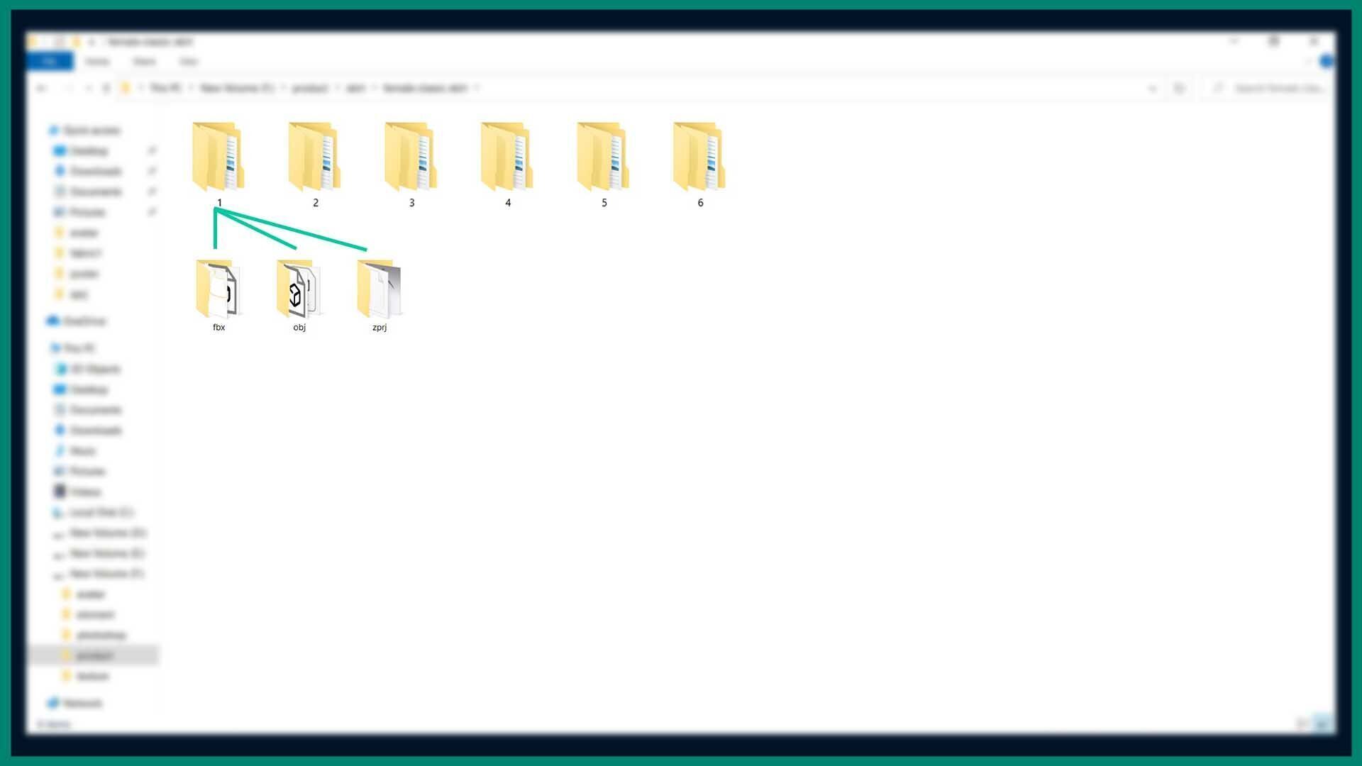 6 female classic skirt 3D model_10