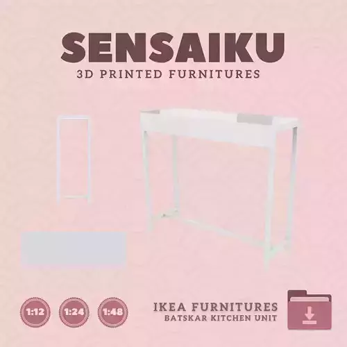 BATSKAR Bar Table for Miniature Dollhouse IKEA 3D Print