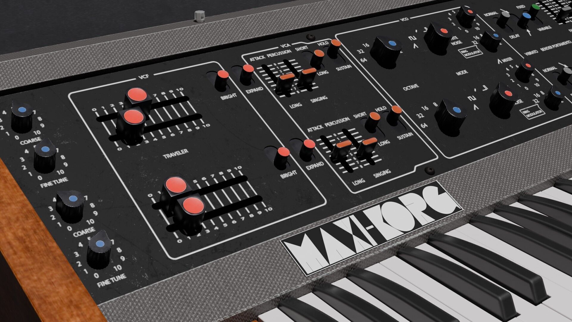 Synthesizer Korg Maxikorg 800 DV 3D model_5