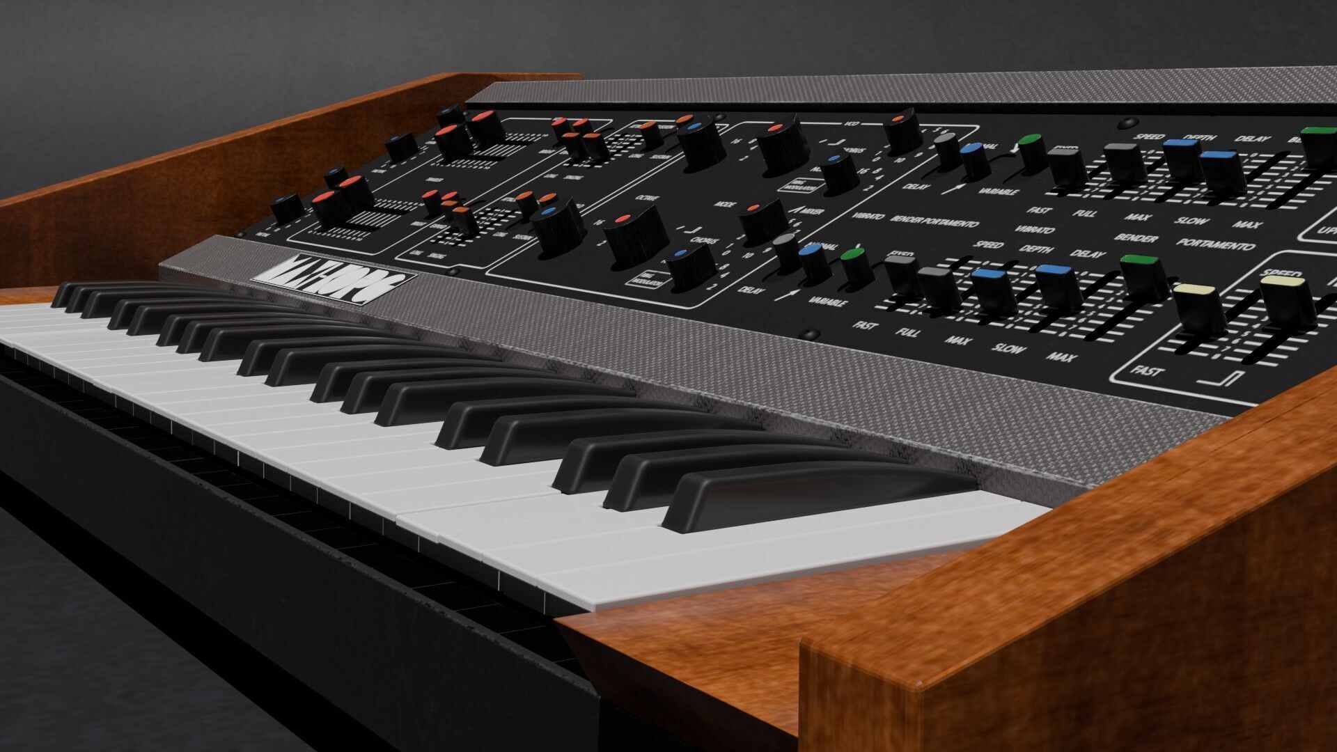 Synthesizer Korg Maxikorg 800 DV 3D model_6