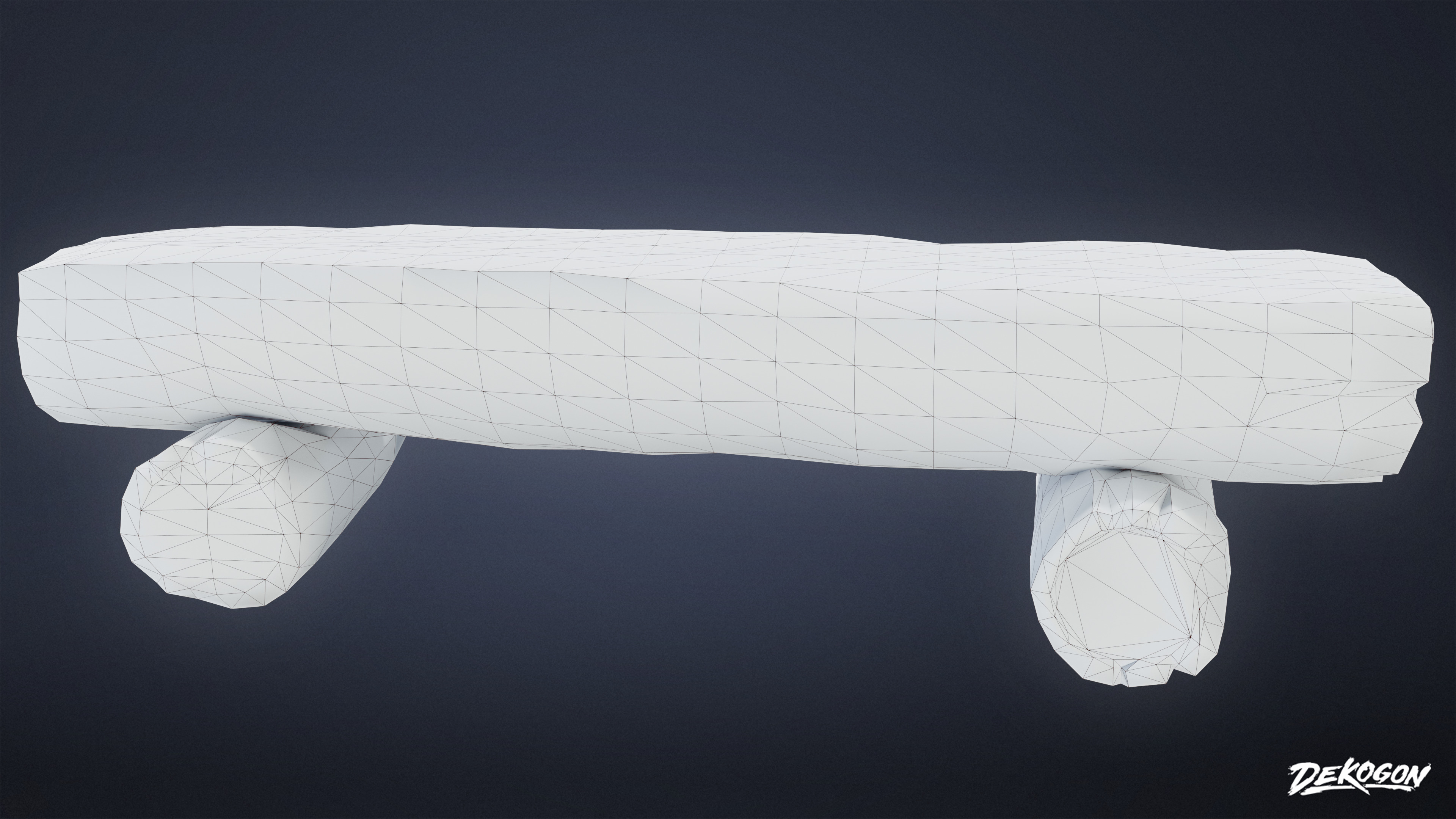 CAMPING - Wood Log Bench 01 - LOW POLY Low-poly 3D model_7