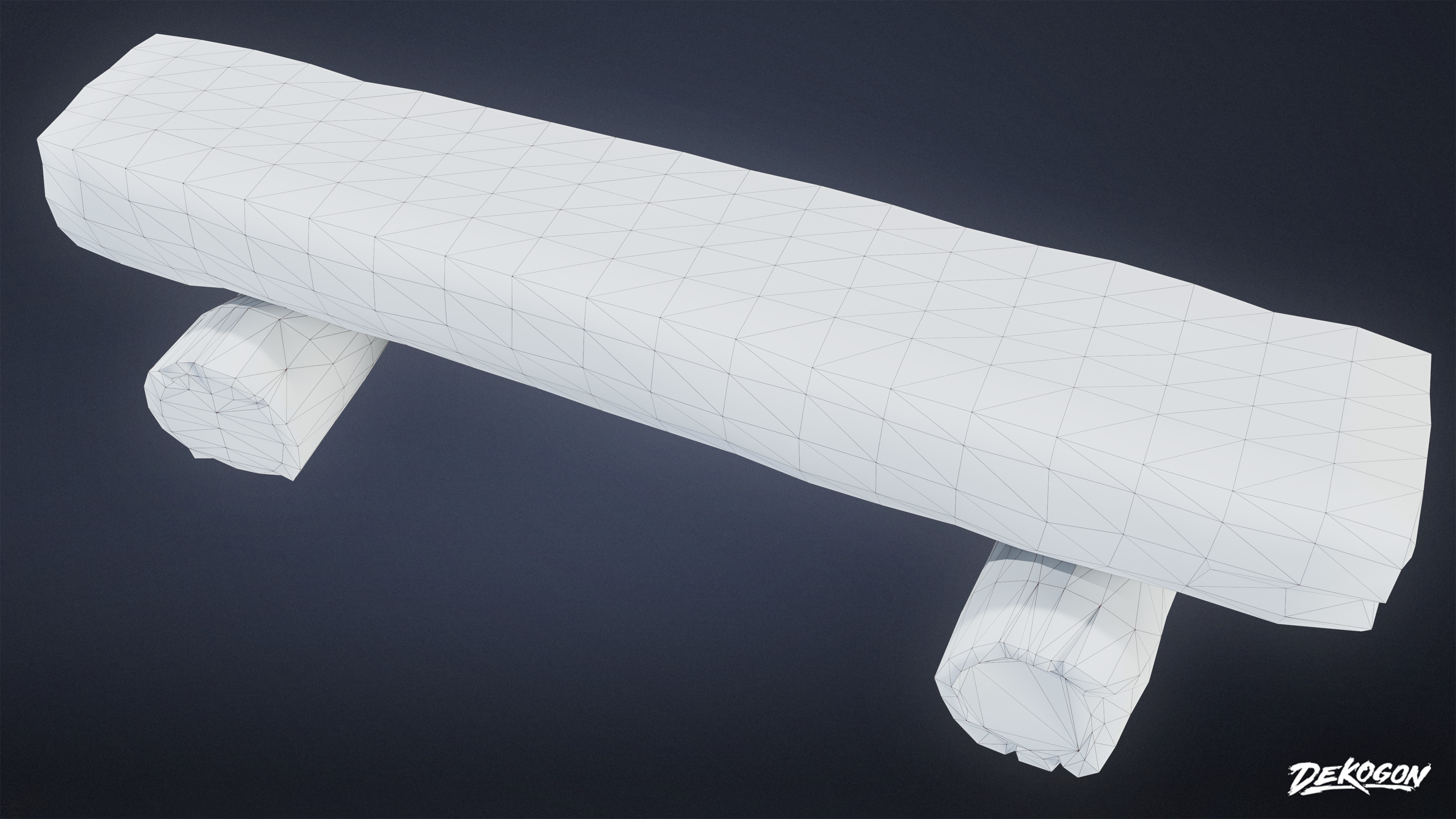 CAMPING - Wood Log Bench 01 - LOW POLY Low-poly 3D model_6