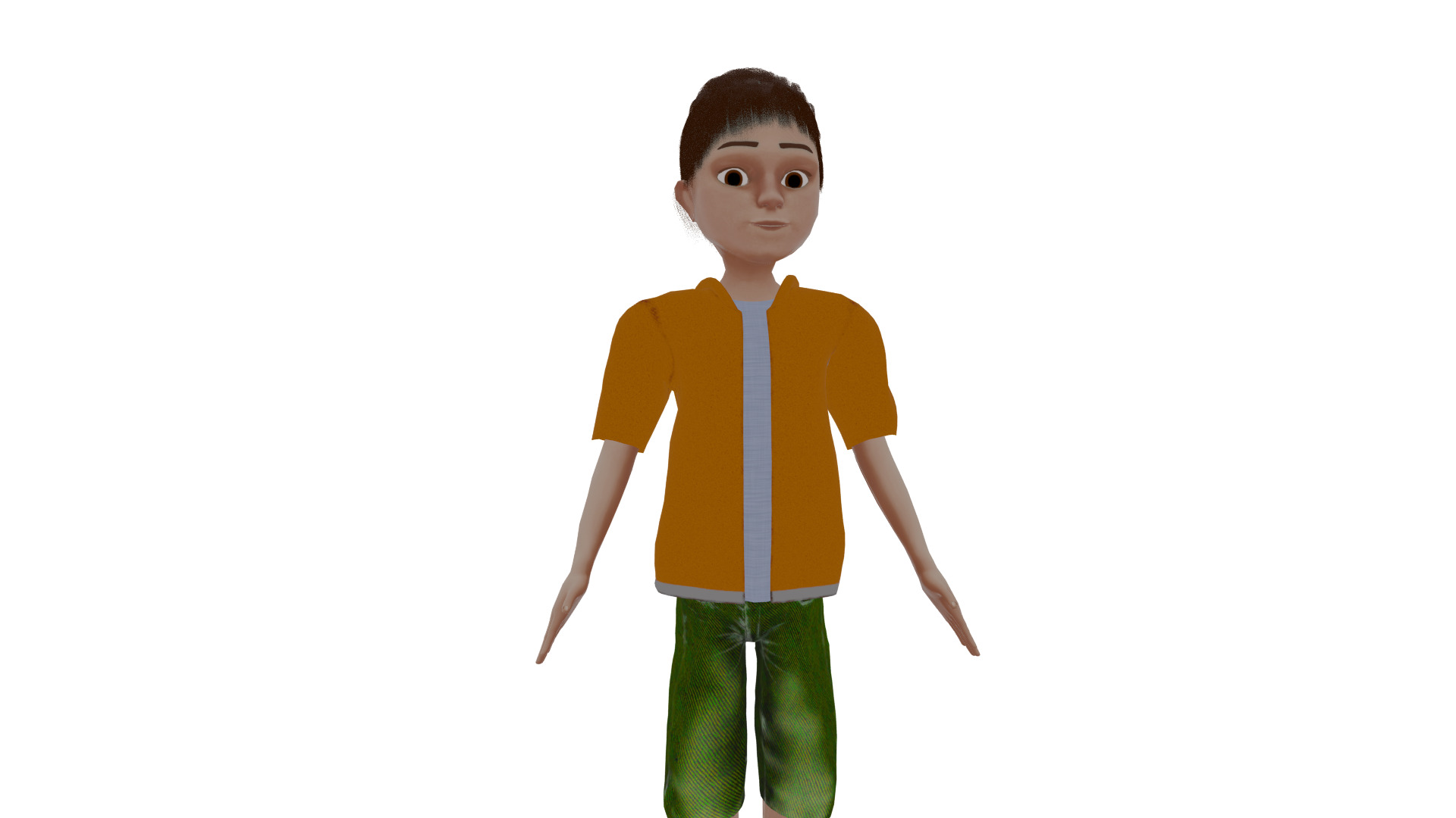 Cartoon Man Rigged model RealTime Male Low-poly 3D model_13