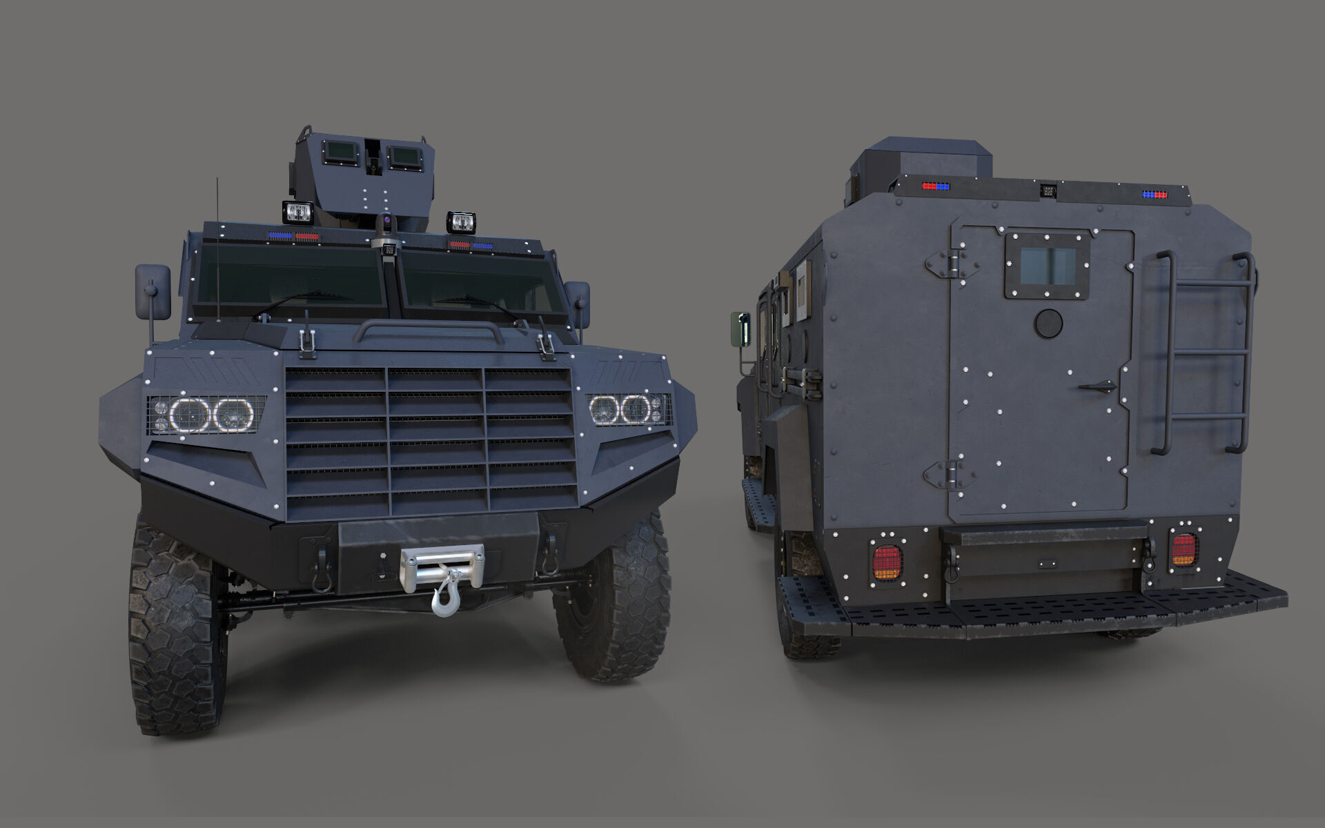 Roshel Senator APC  Low-poly 3D model_1