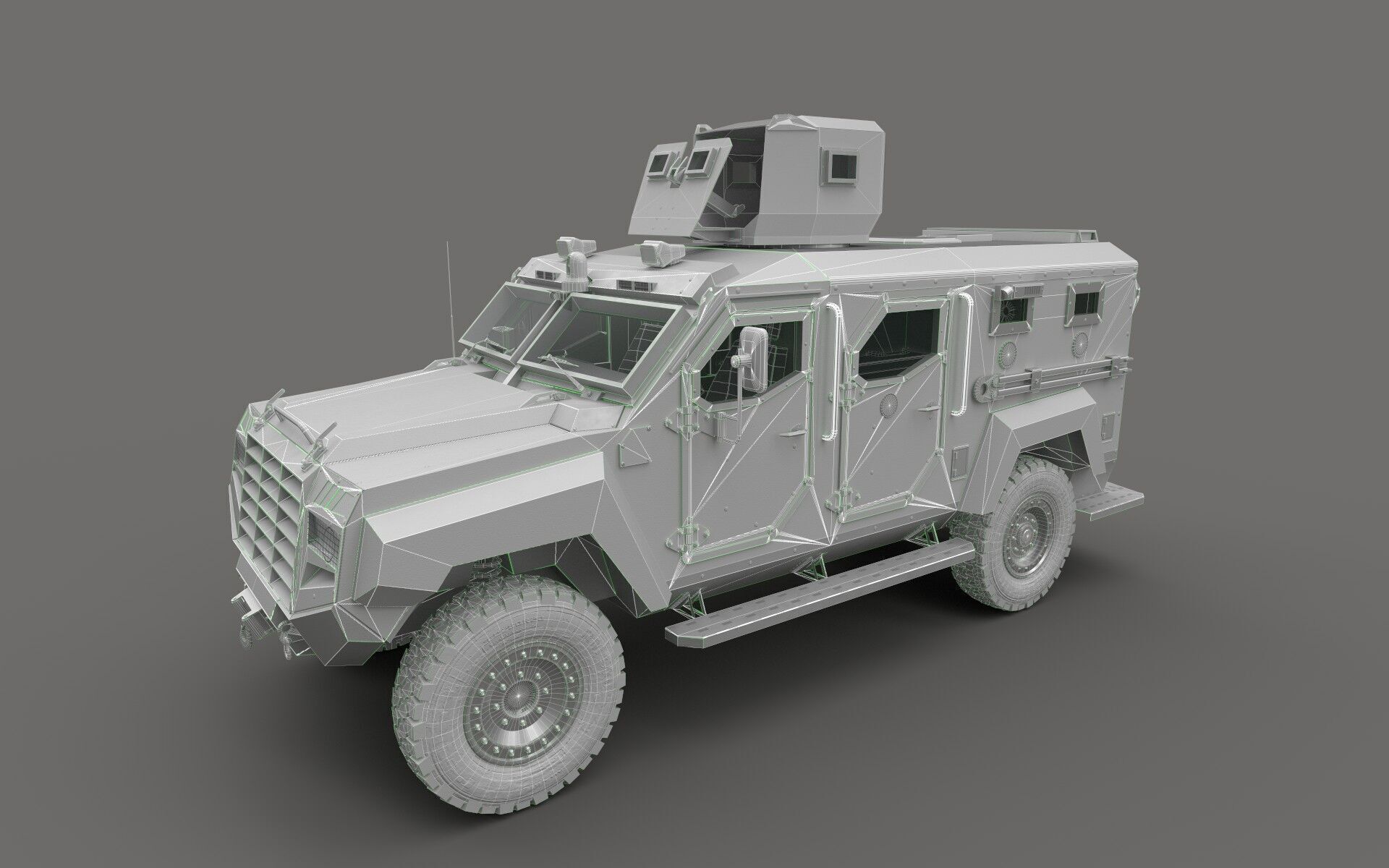 Roshel Senator APC  Low-poly 3D model_9