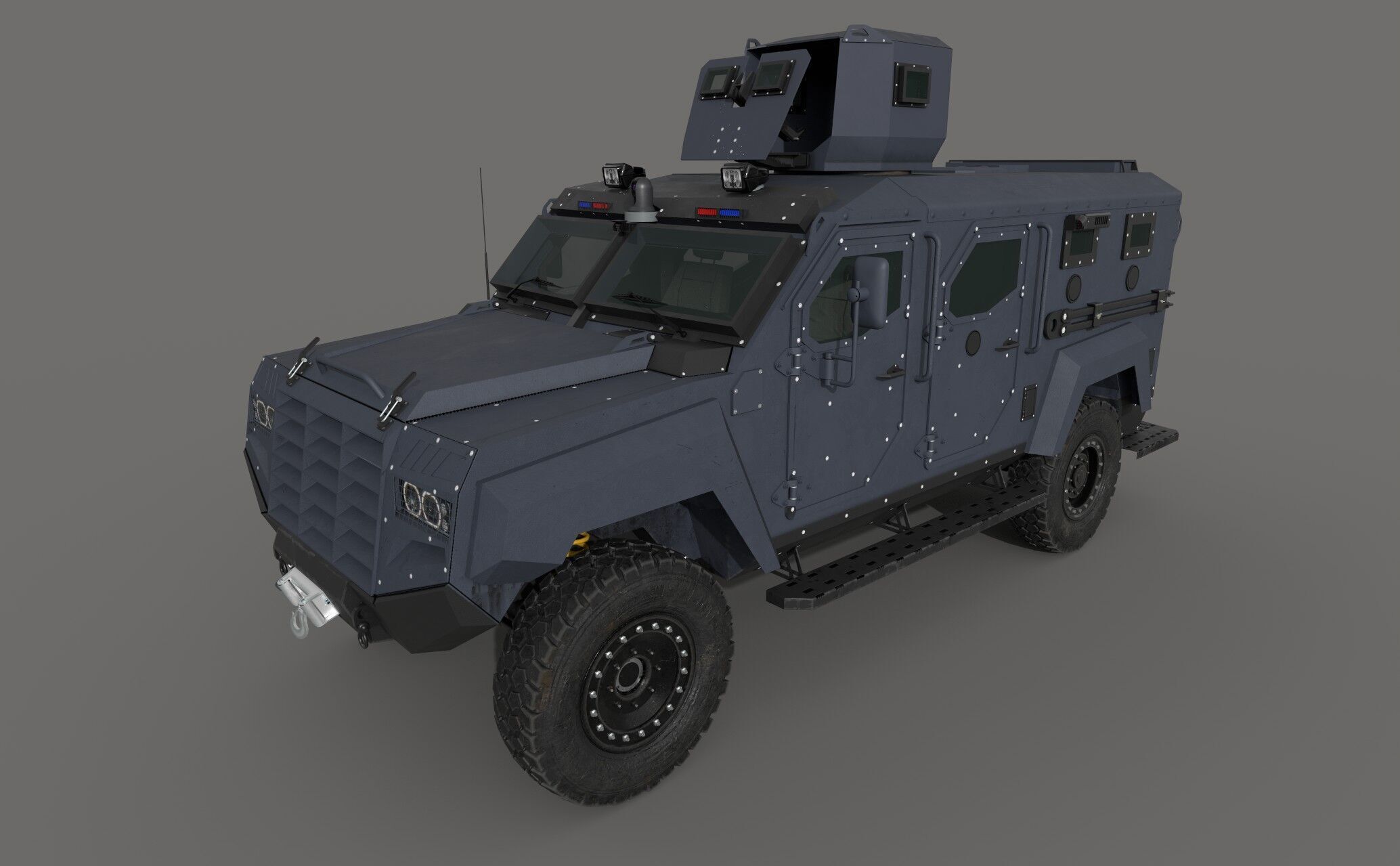 Roshel Senator APC  Low-poly 3D model_7