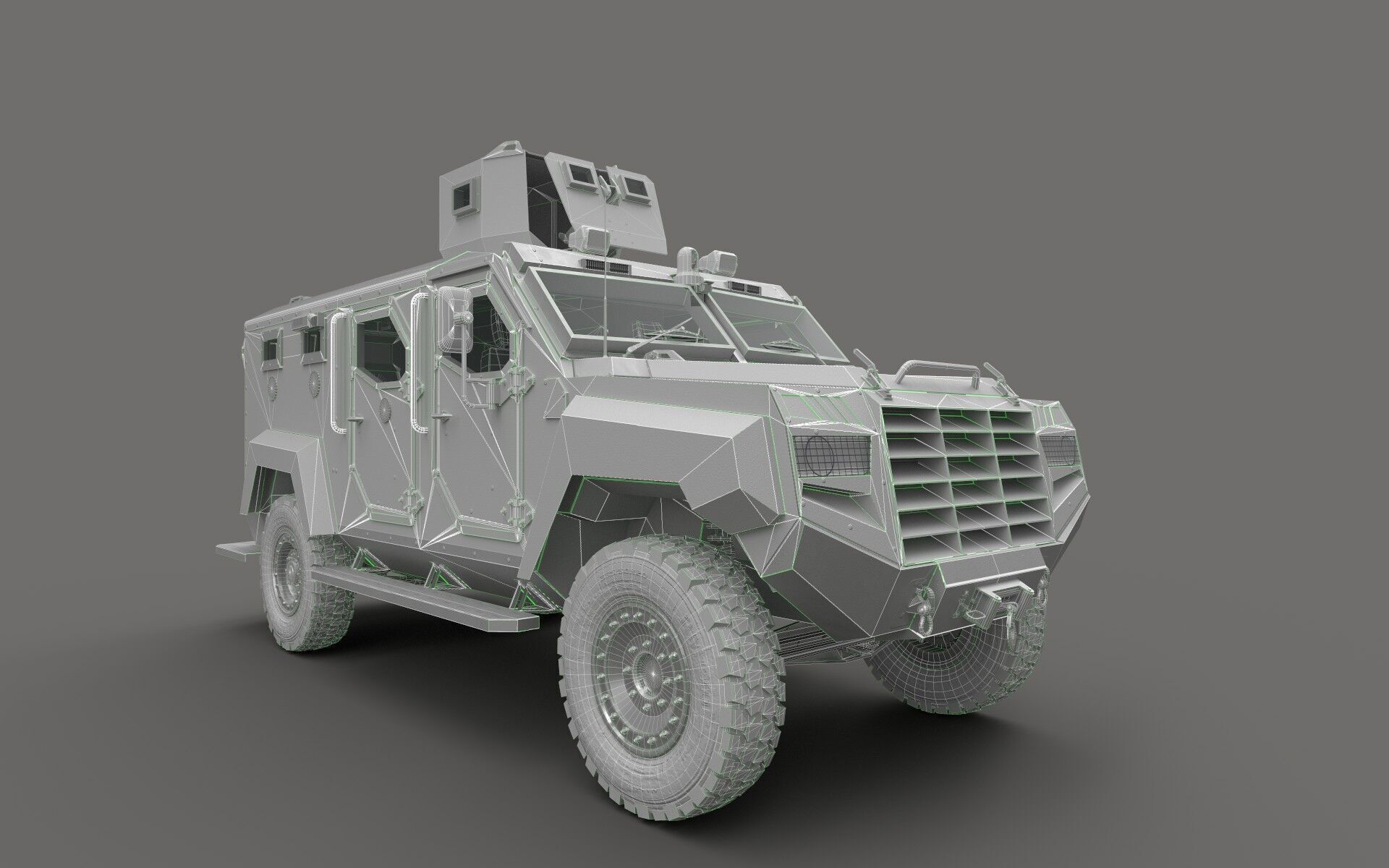 Roshel Senator APC  Low-poly 3D model_10