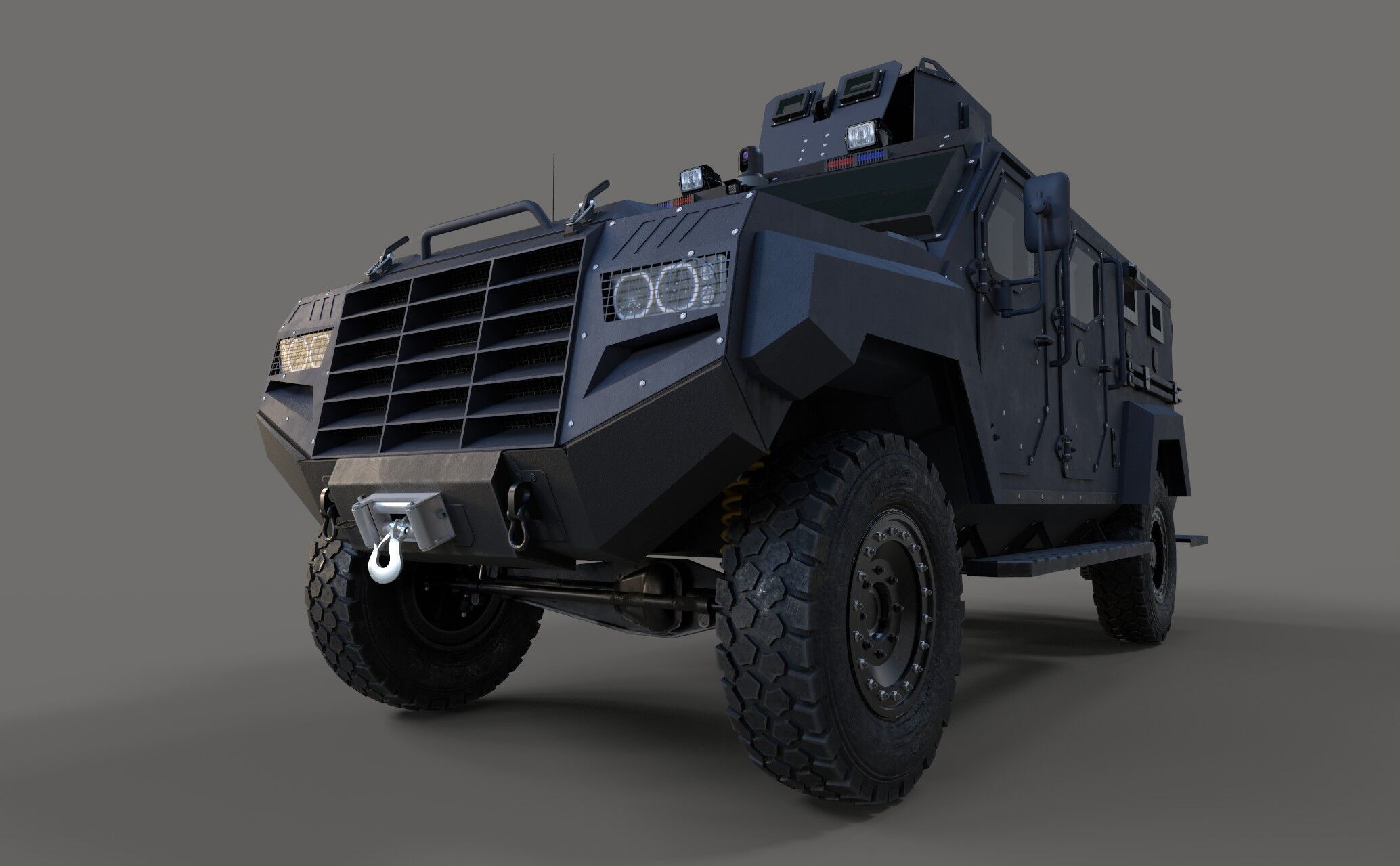 Roshel Senator APC  Low-poly 3D model_3