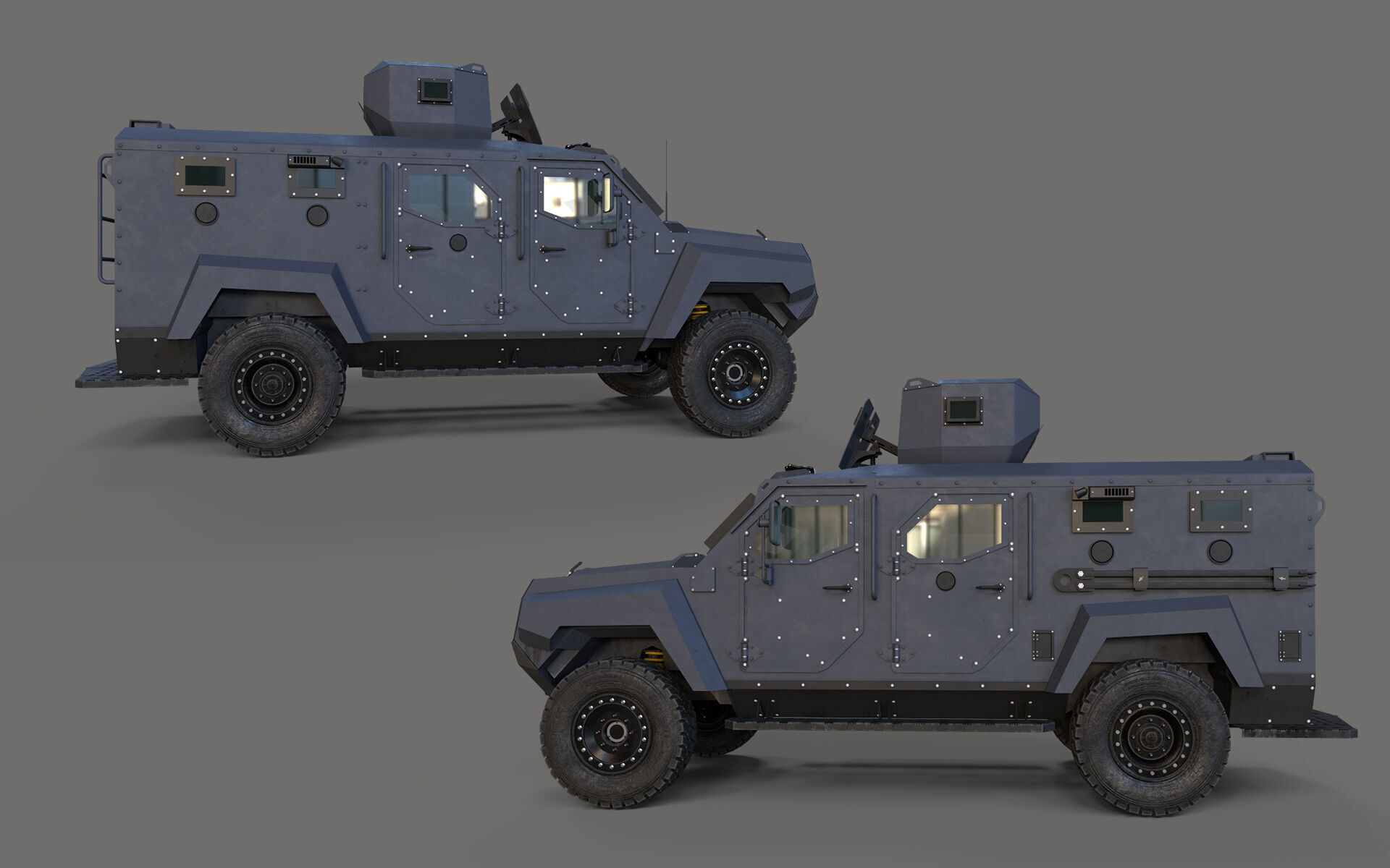 Roshel Senator APC  Low-poly 3D model_2