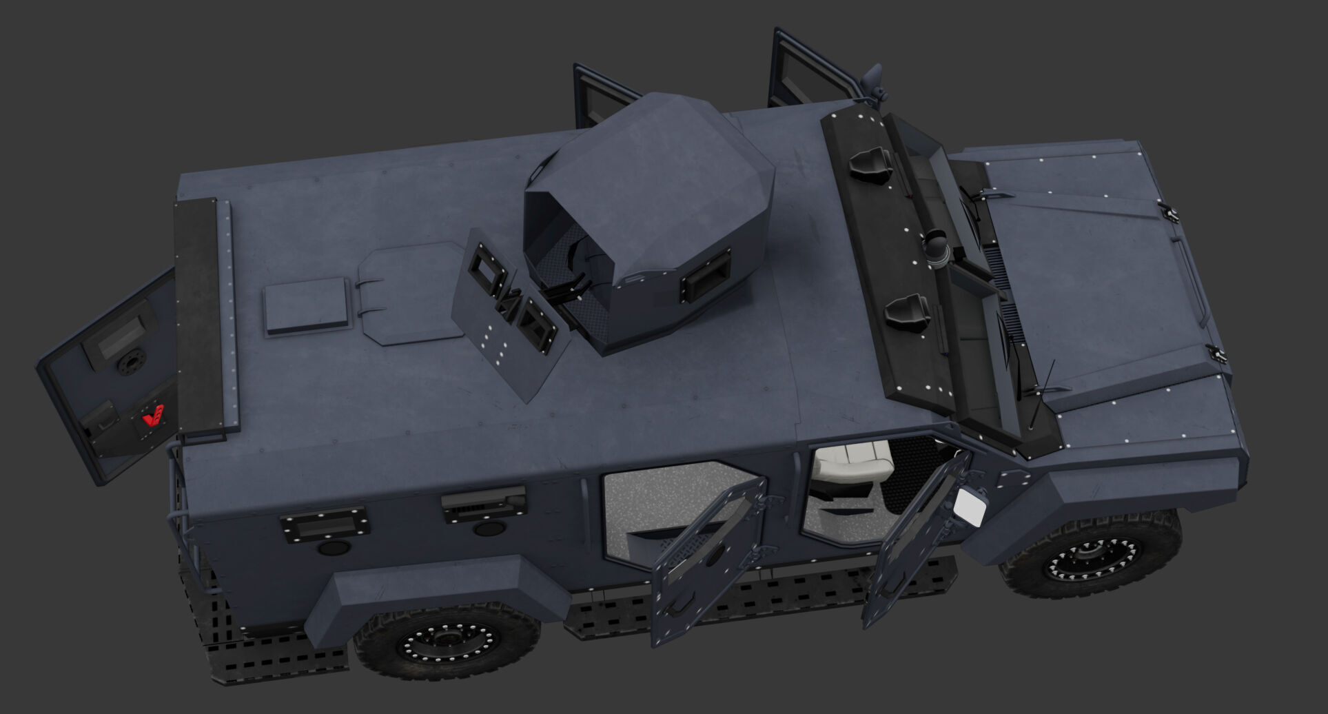 Roshel Senator APC  Low-poly 3D model_16