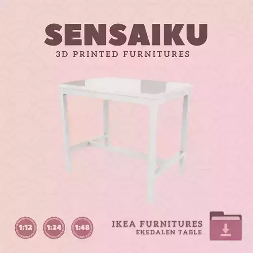 EKEDALEN Bar Table for Miniature Dollhouse IKEA 3D Print