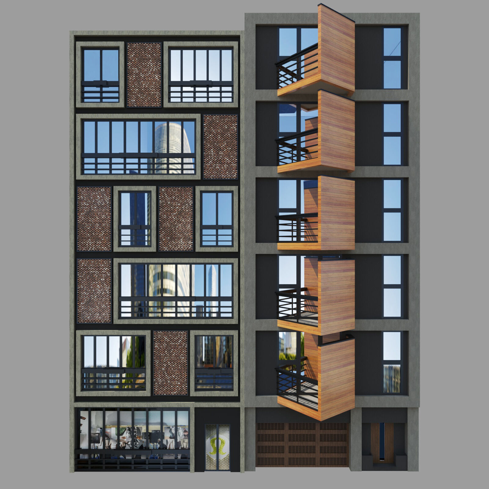 Modern Biulding Free 3D model_1