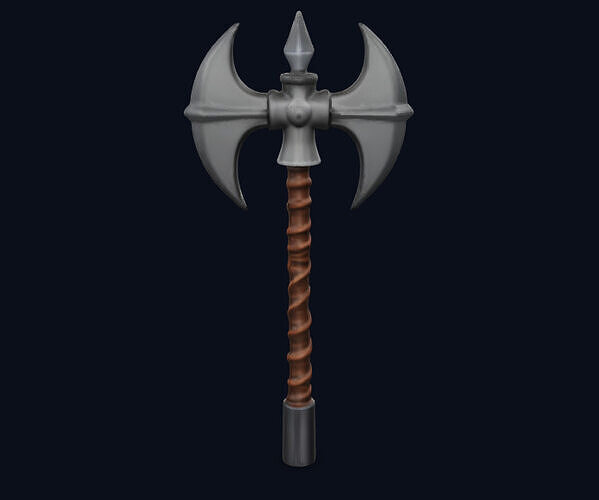 Viking Battle Axe  Low-poly 3D model