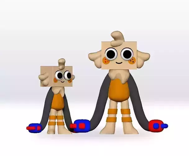 Dandys World Goob STL 3D Model Character Fanart