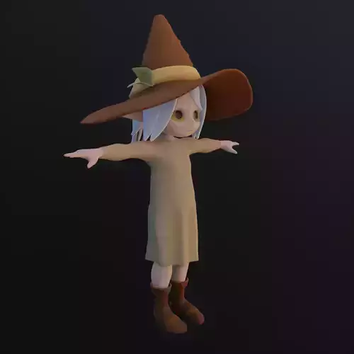 Cute Stylized Fairy 3D Model - Rigged -Game Ready-Animated Ready