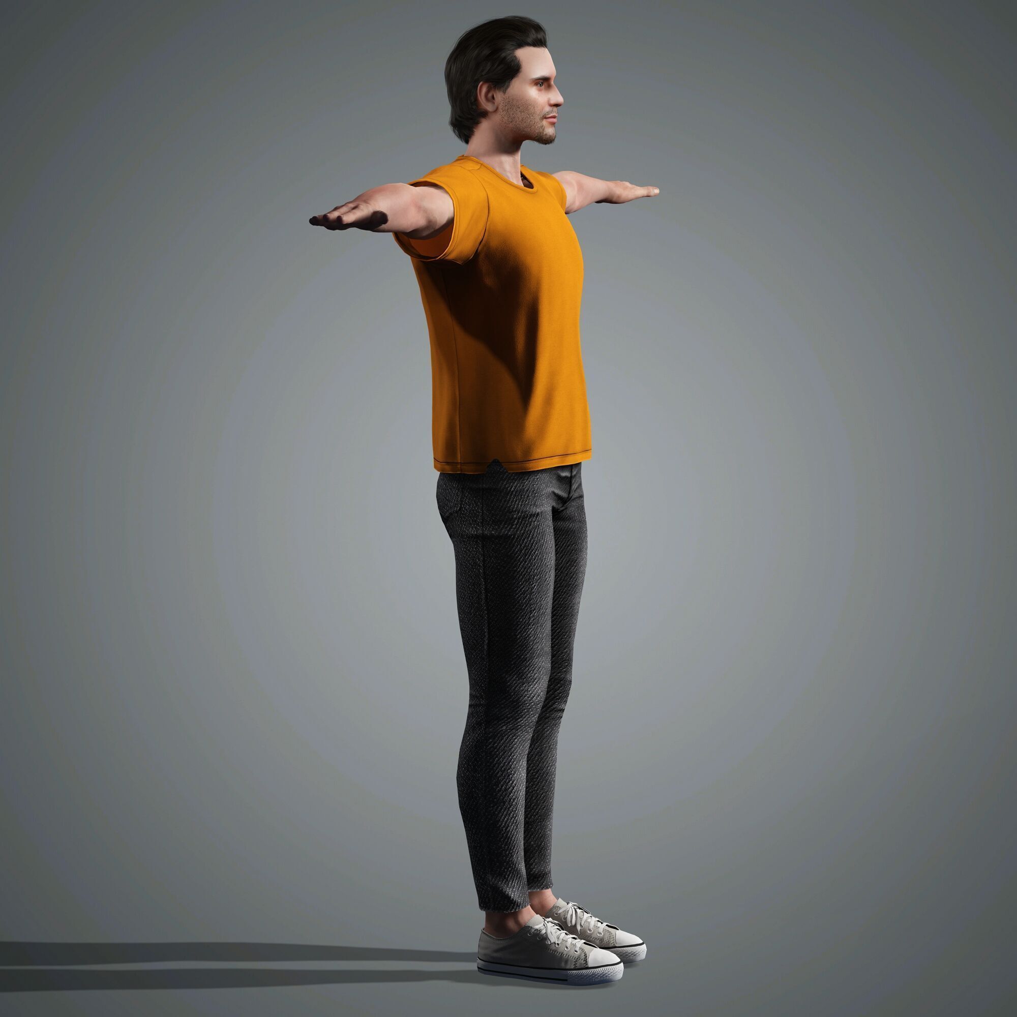 David Corenswet Character Low-poly 3D model_16