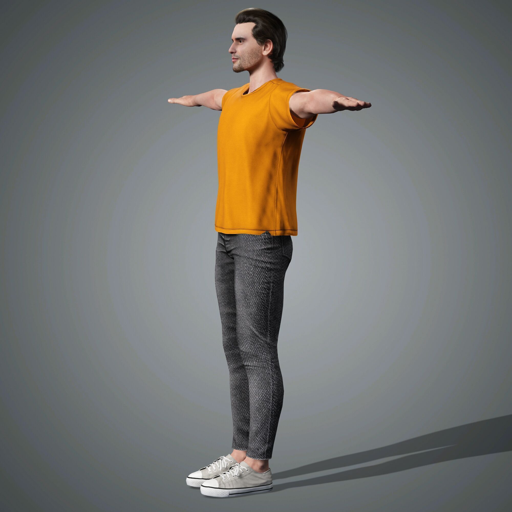 David Corenswet Character Low-poly 3D model_13