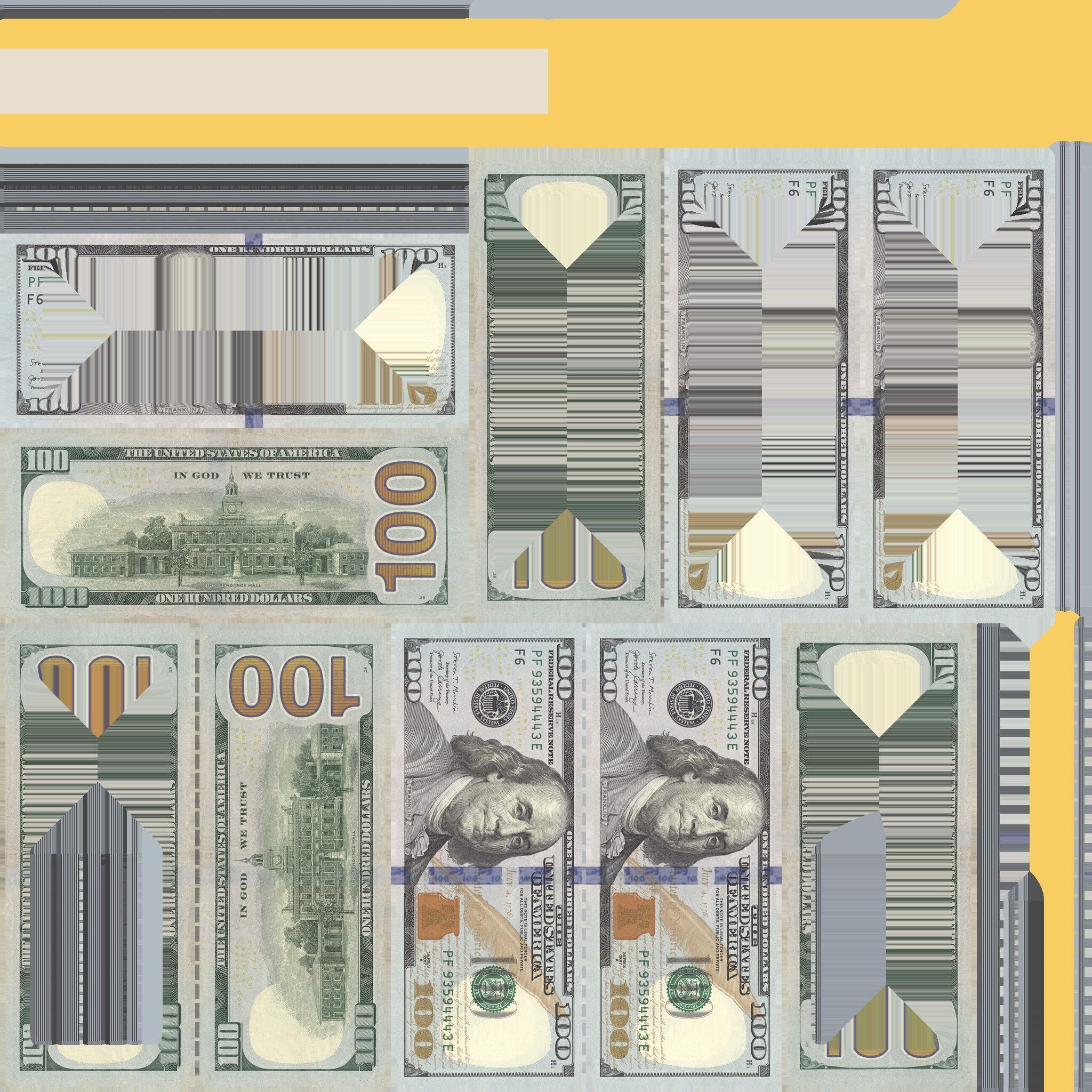 Stacks of dollars 3D model_9