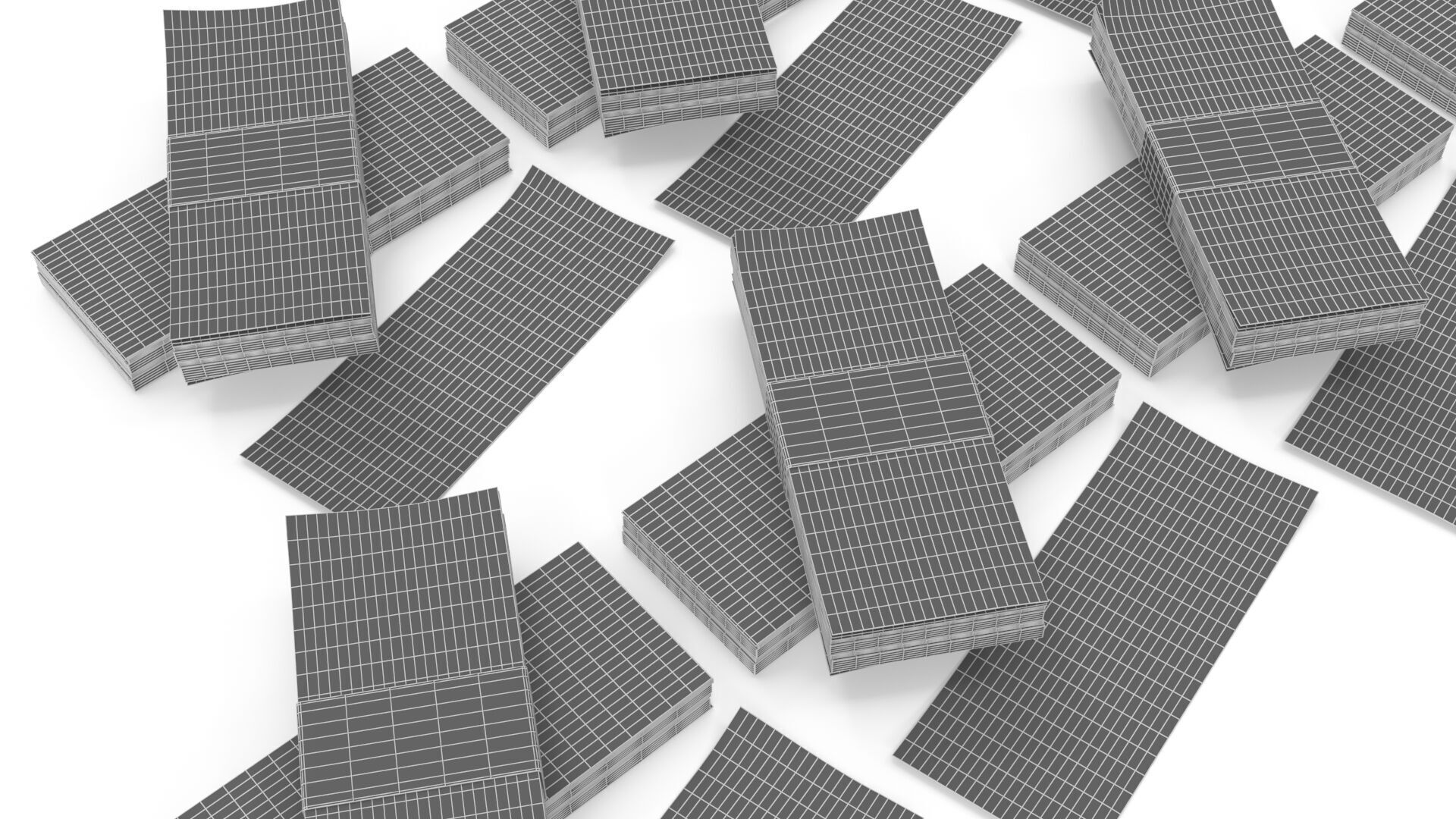 Stacks of dollars 3D model_19