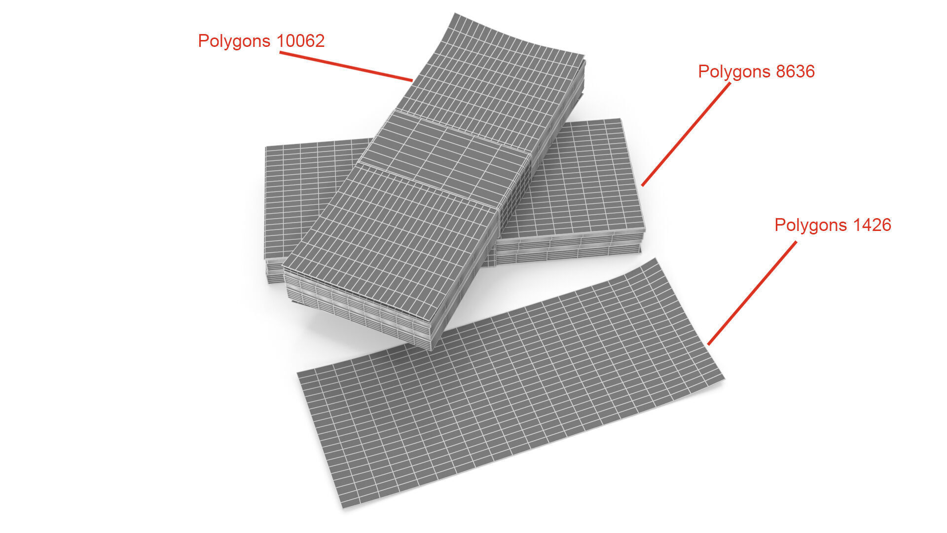 Stacks of dollars 3D model_20