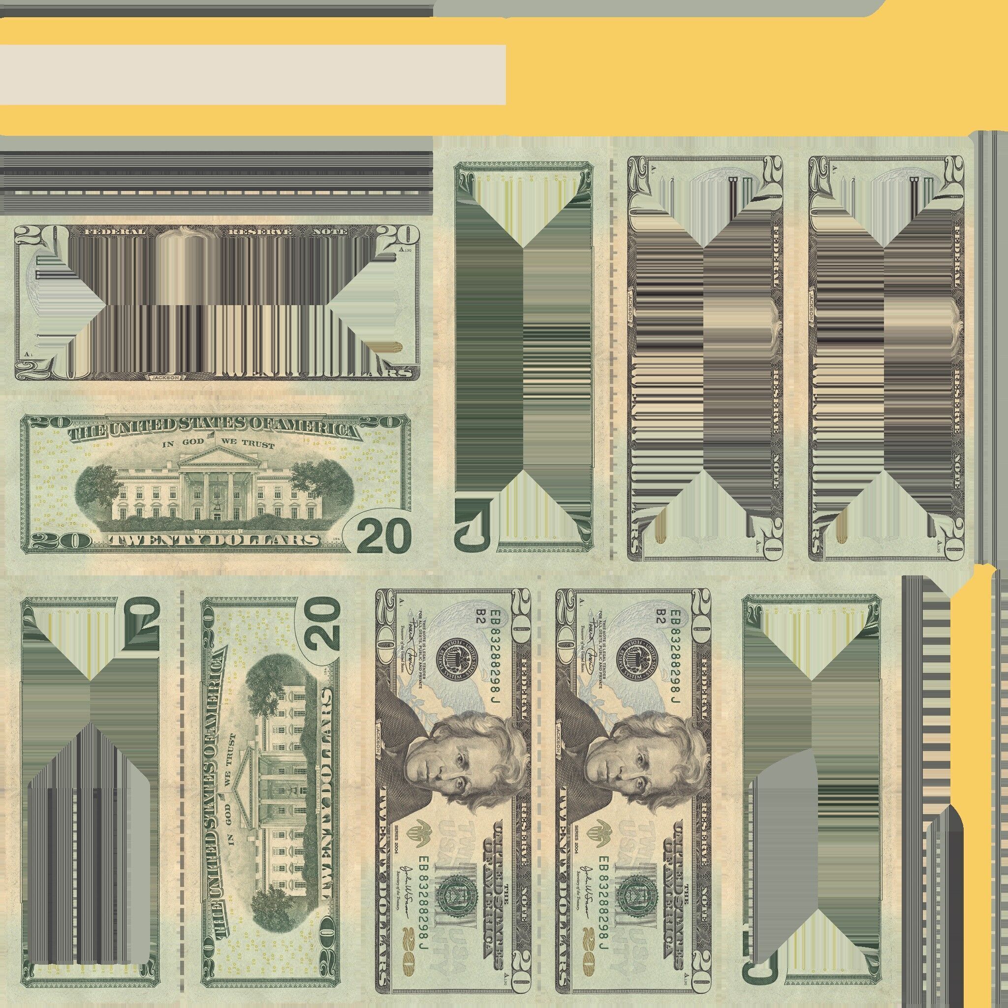 Stacks of dollars 3D model_14