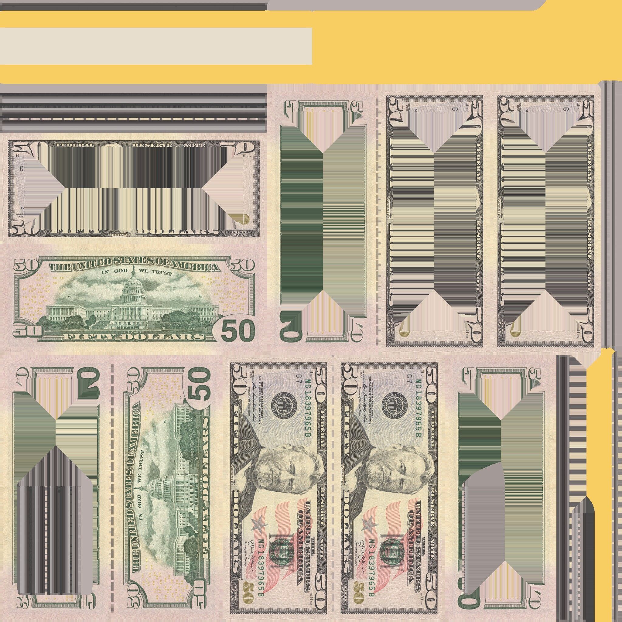 Stacks of dollars 3D model_16