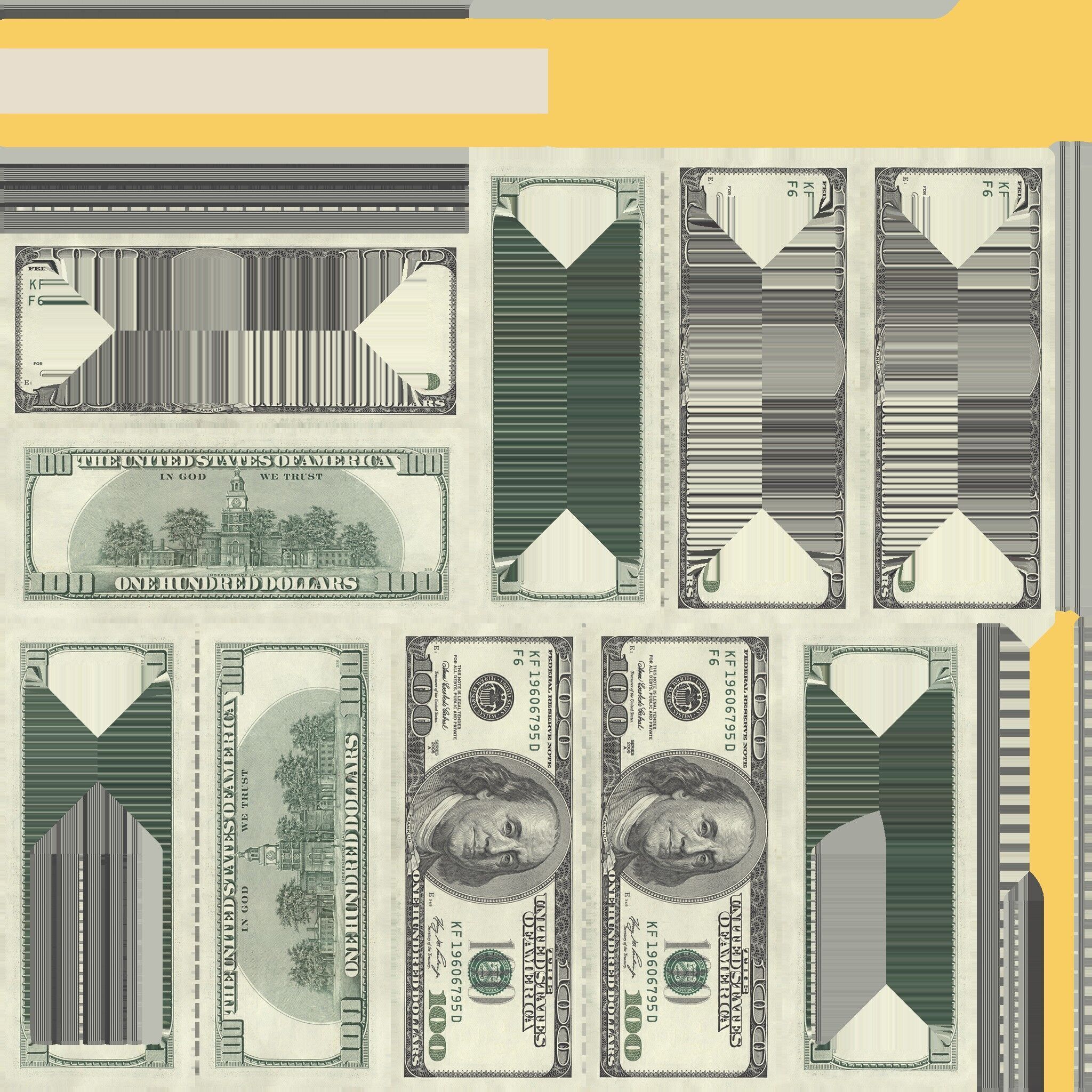 Stacks of dollars 3D model_10