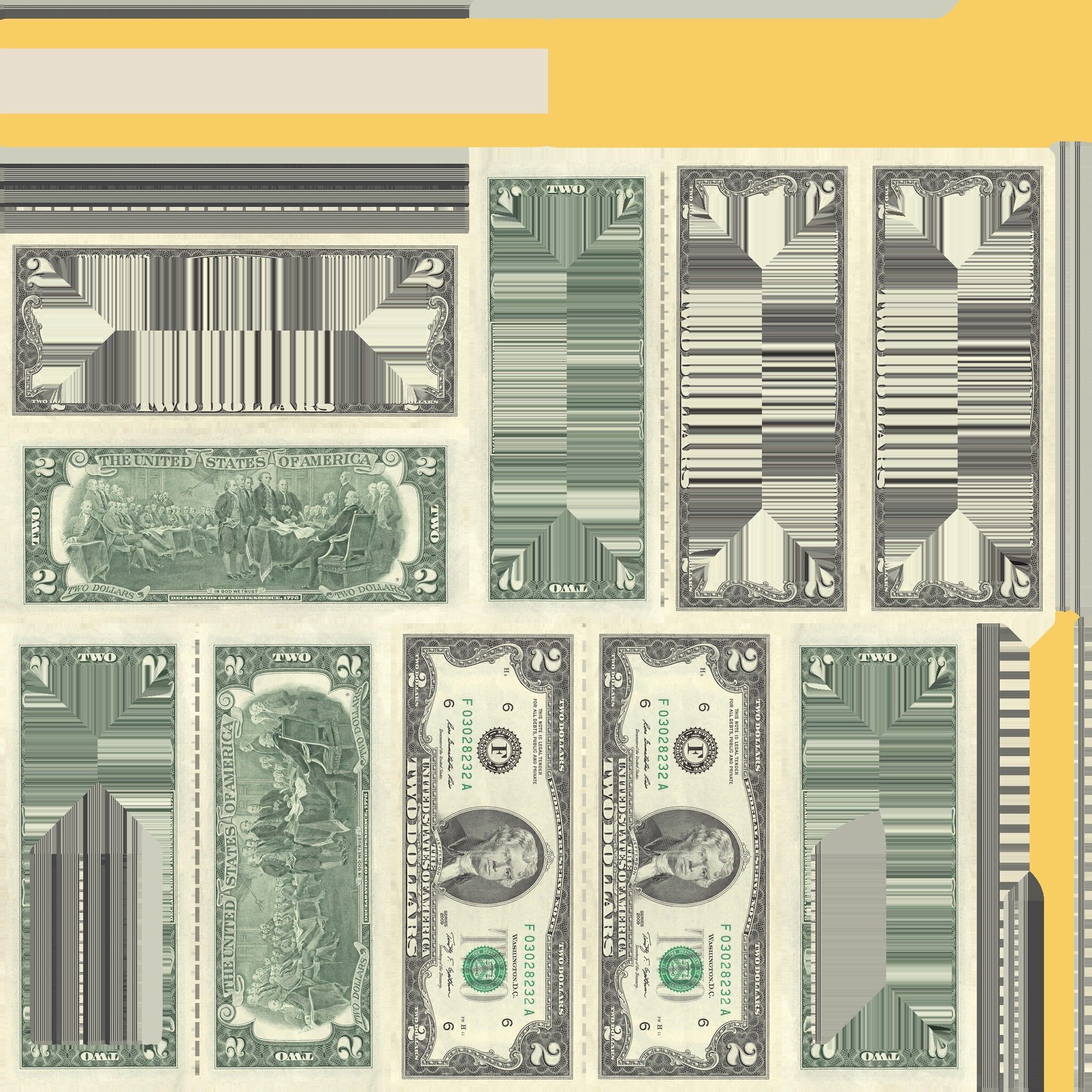 Stacks of dollars 3D model_15