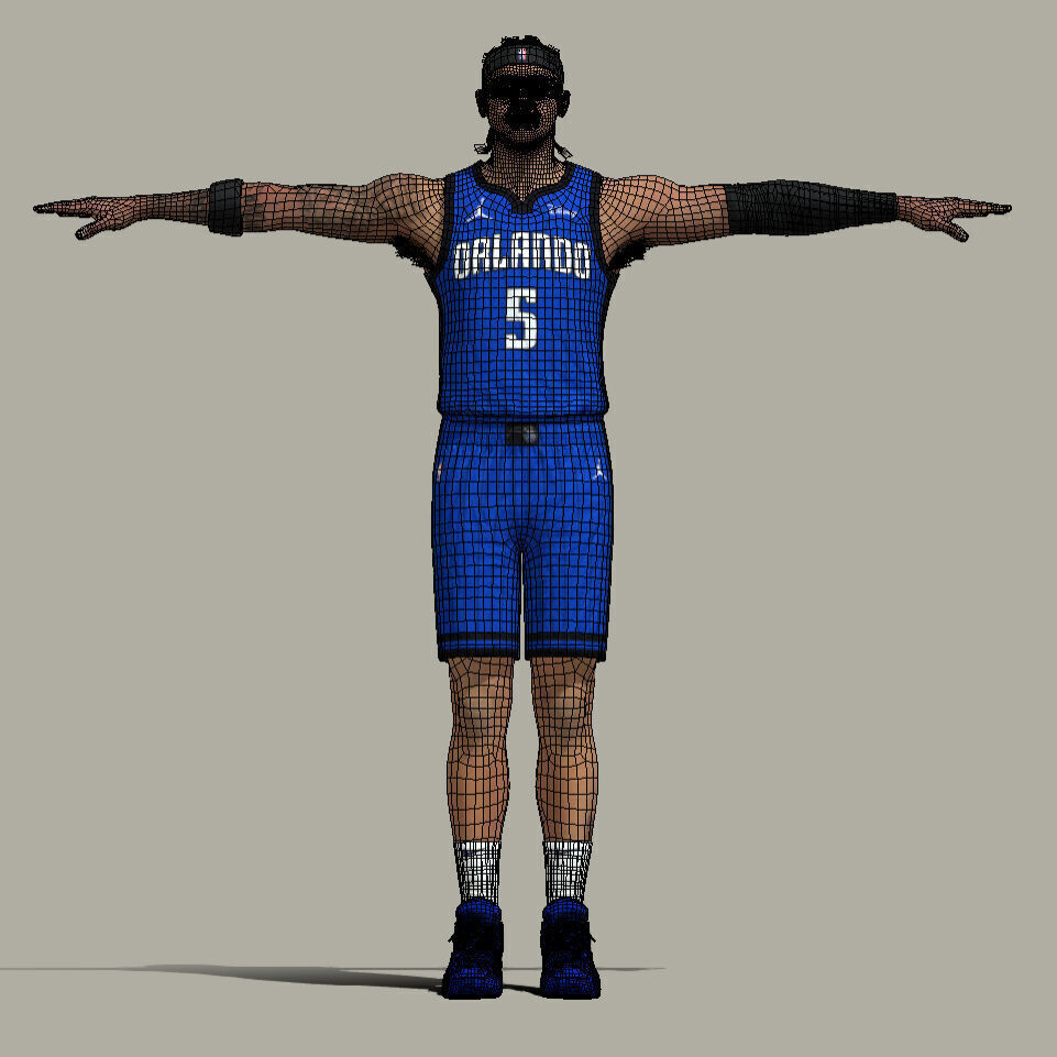 T-Pose Rigged Paolo Banchero Orlando Magic 3D model_8