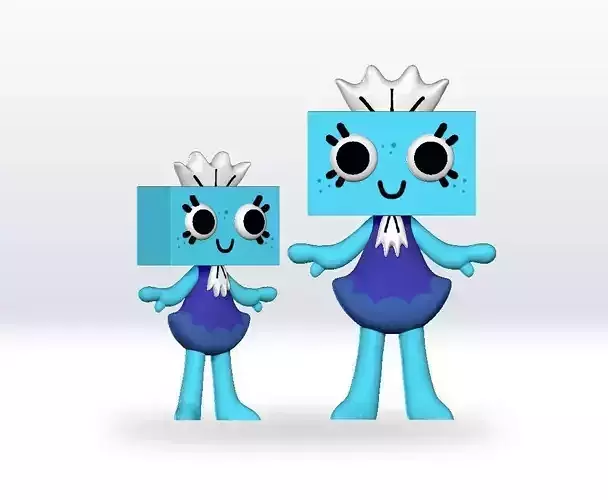 Tisha Dandys World STL 3D Model Character Fanart