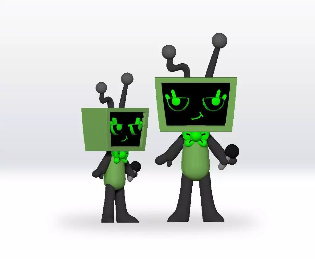 Dandys World Vee STL file 3D Model Character Fanart 3D print model_0