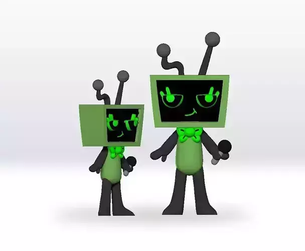 Dandys World Vee STL file 3D Model Character Fanart