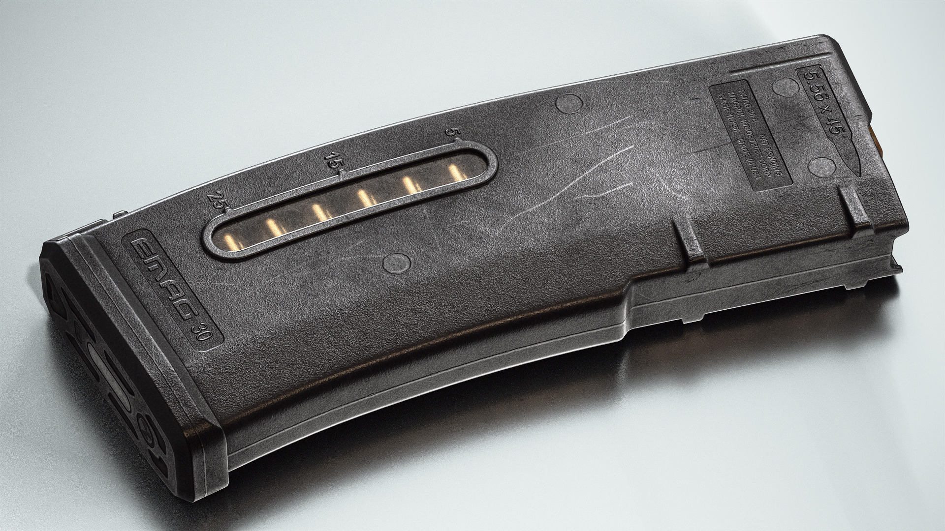 Magpul Emag 30 Magazine Low-poly 3D model_3