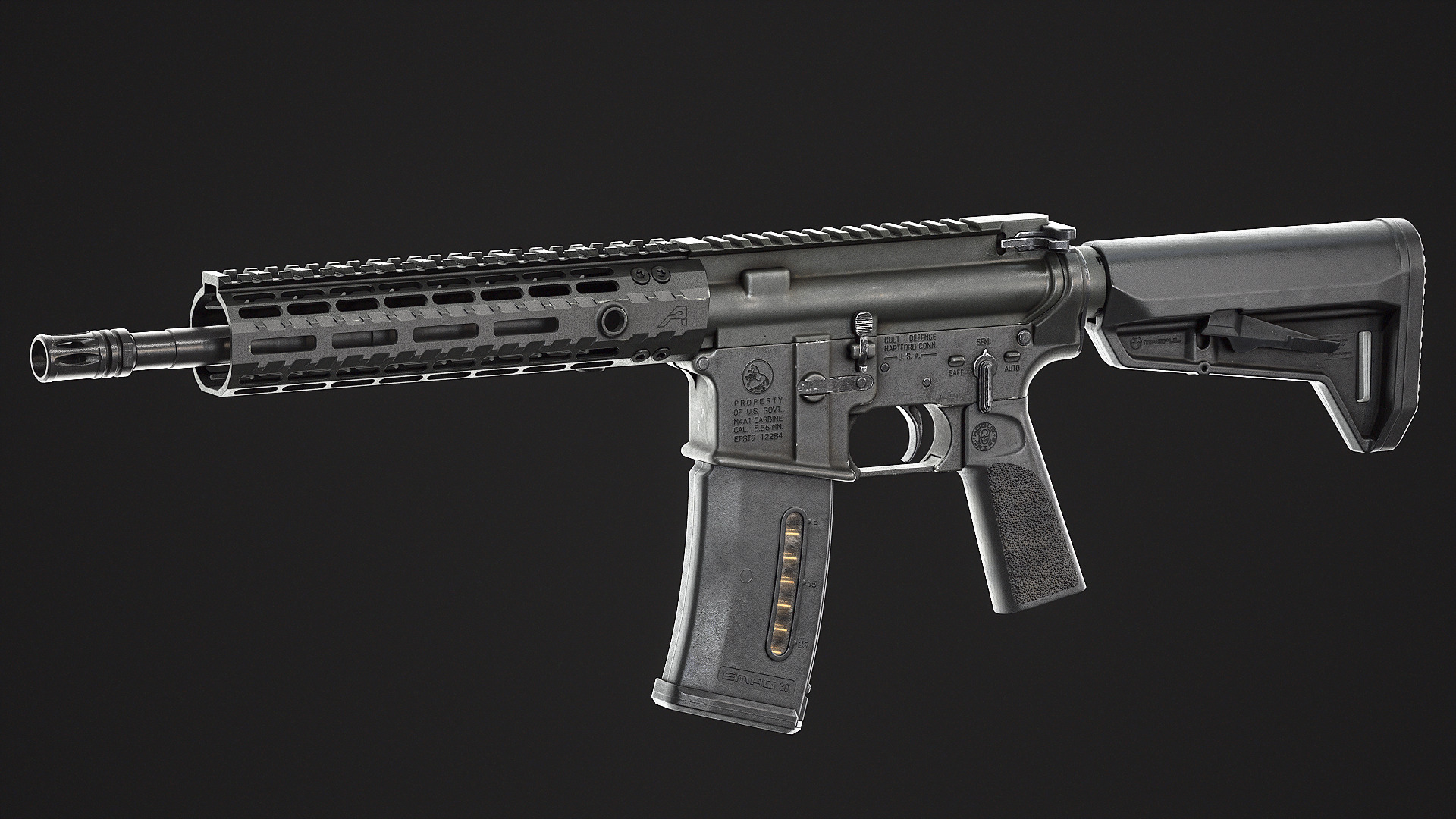 Magpul Emag 30 Magazine Low-poly 3D model_7