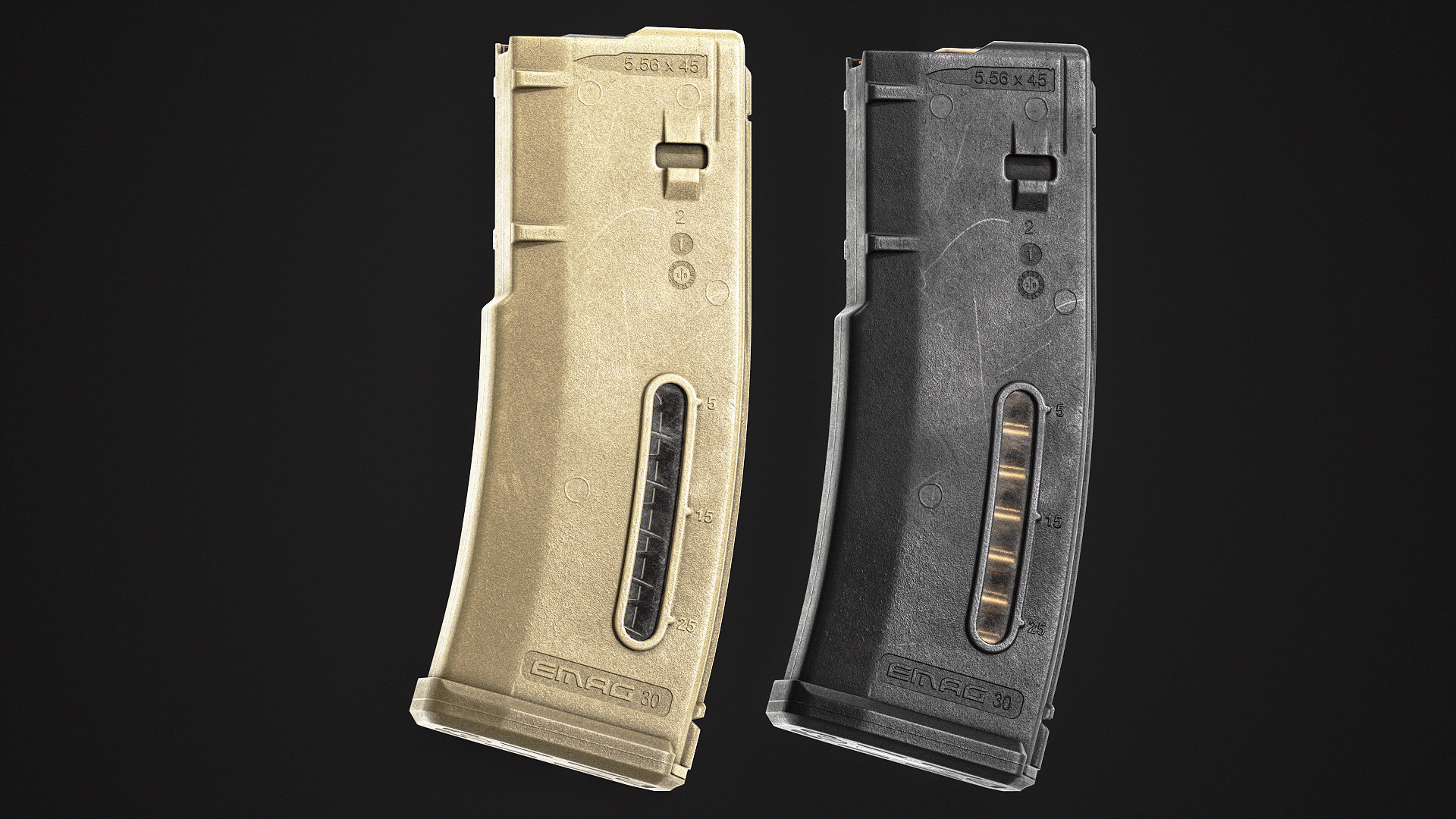 Magpul Emag 30 Magazine Low-poly 3D model_1