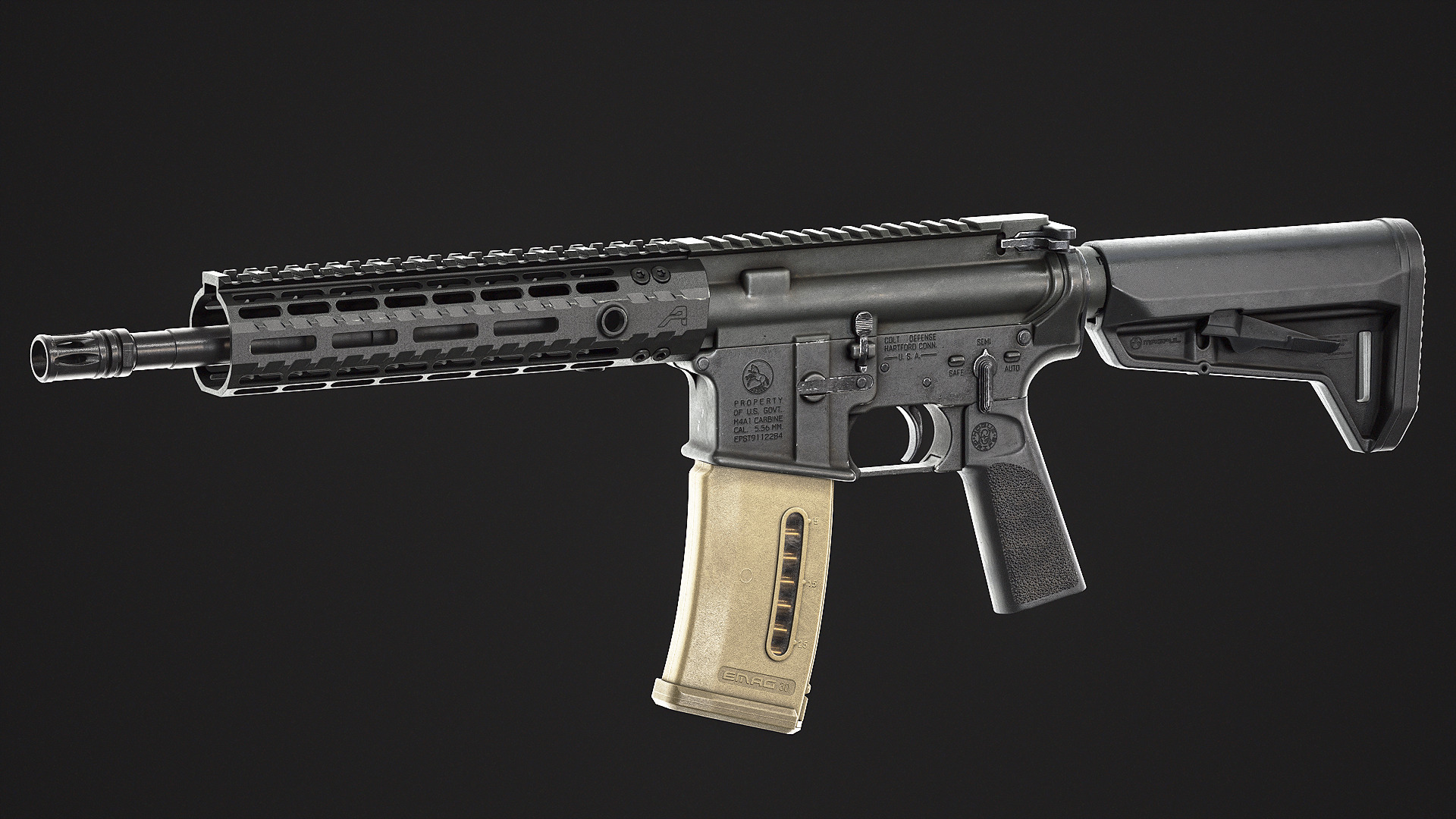 Magpul Emag 30 Magazine Low-poly 3D model_9